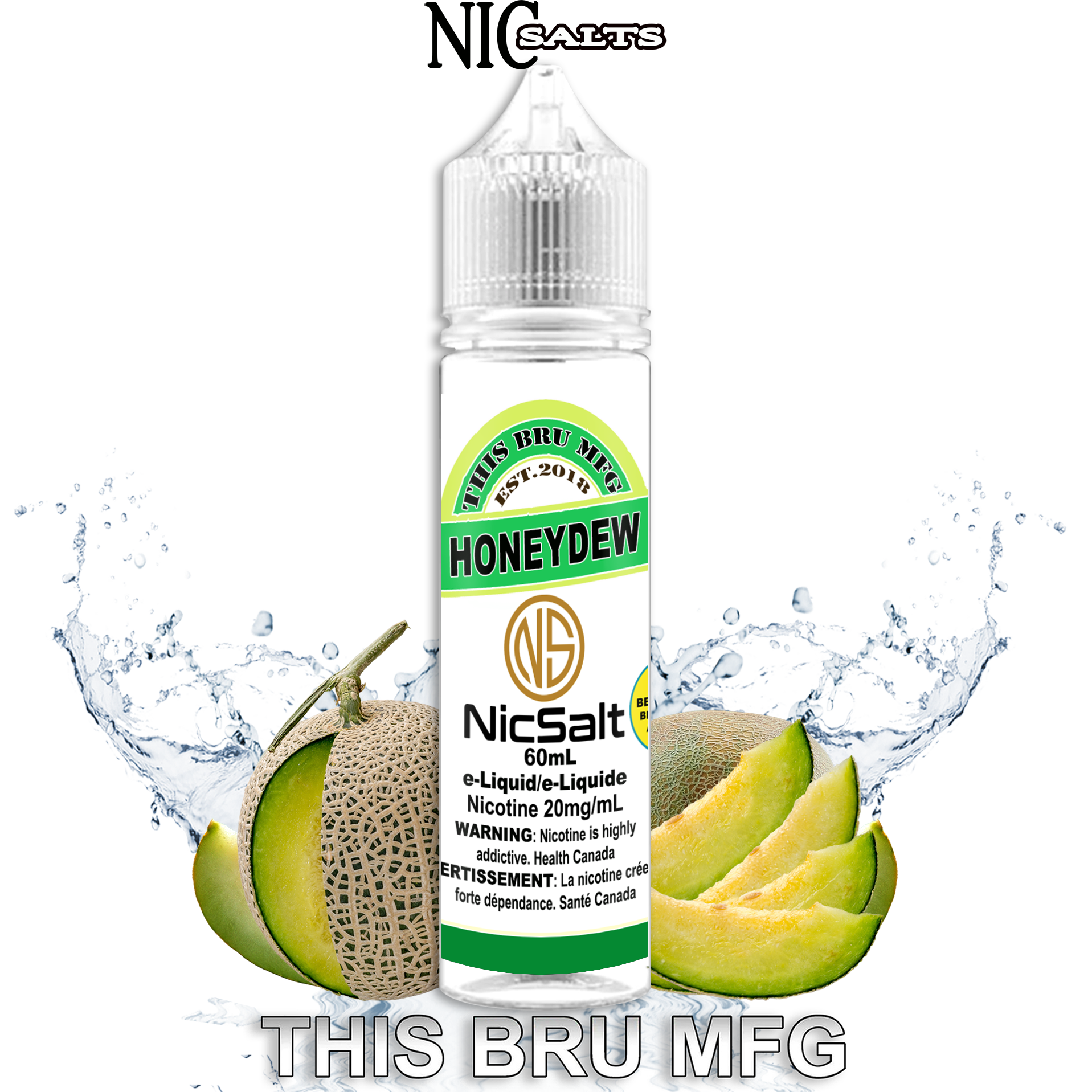 CUSTOM THIS BRU MFG SALT - HONEYDEW 60ML