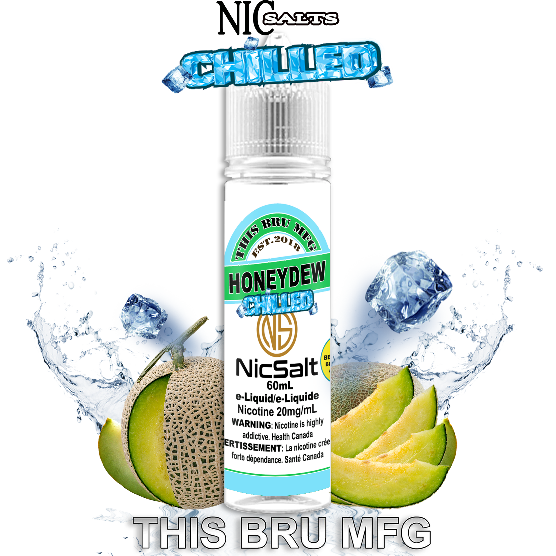 CUSTOM THIS BRU MFG SALT - HONEYDEW CHILLED 60ML