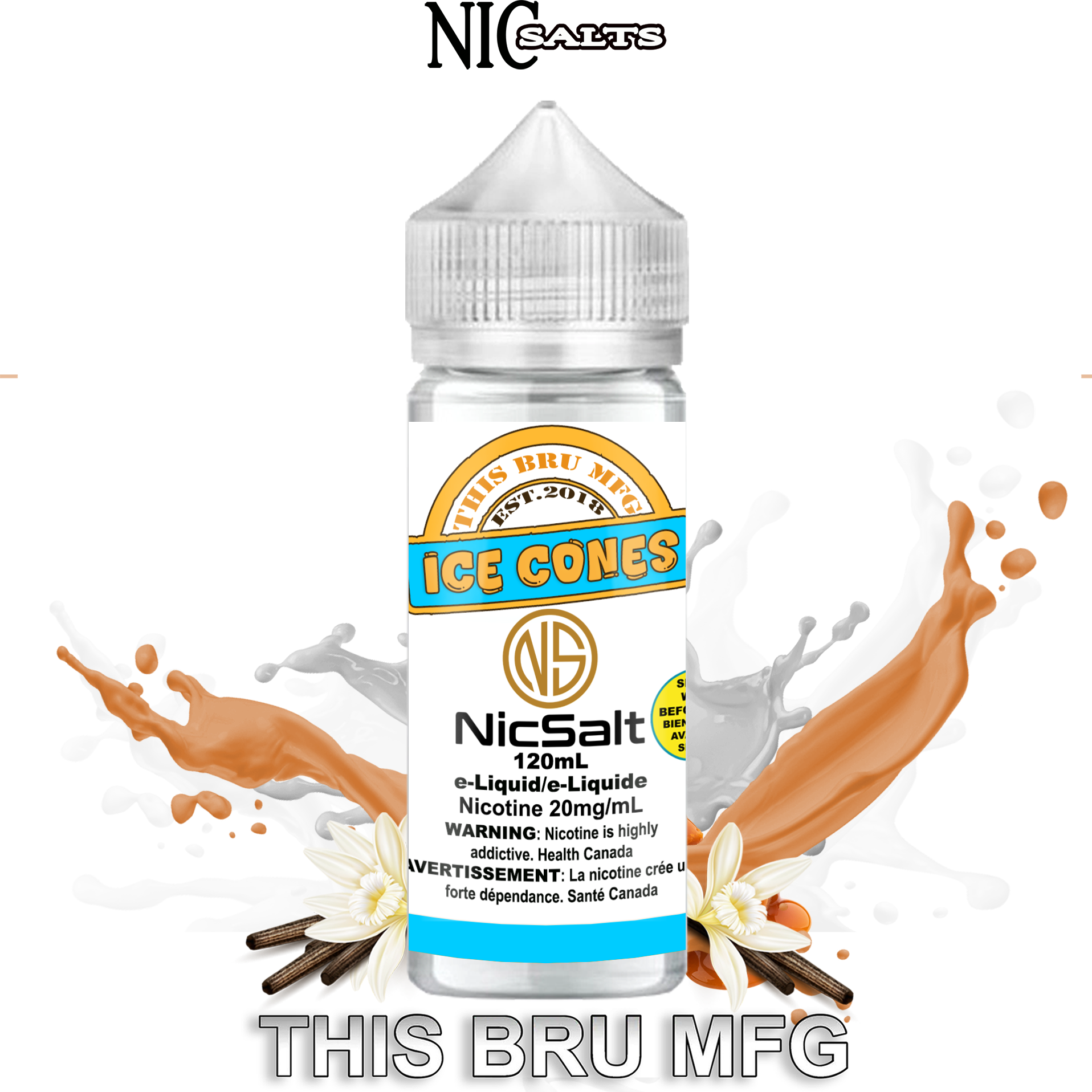 CUSTOM THIS BRU MFG SALT - ICE CONES 120ML