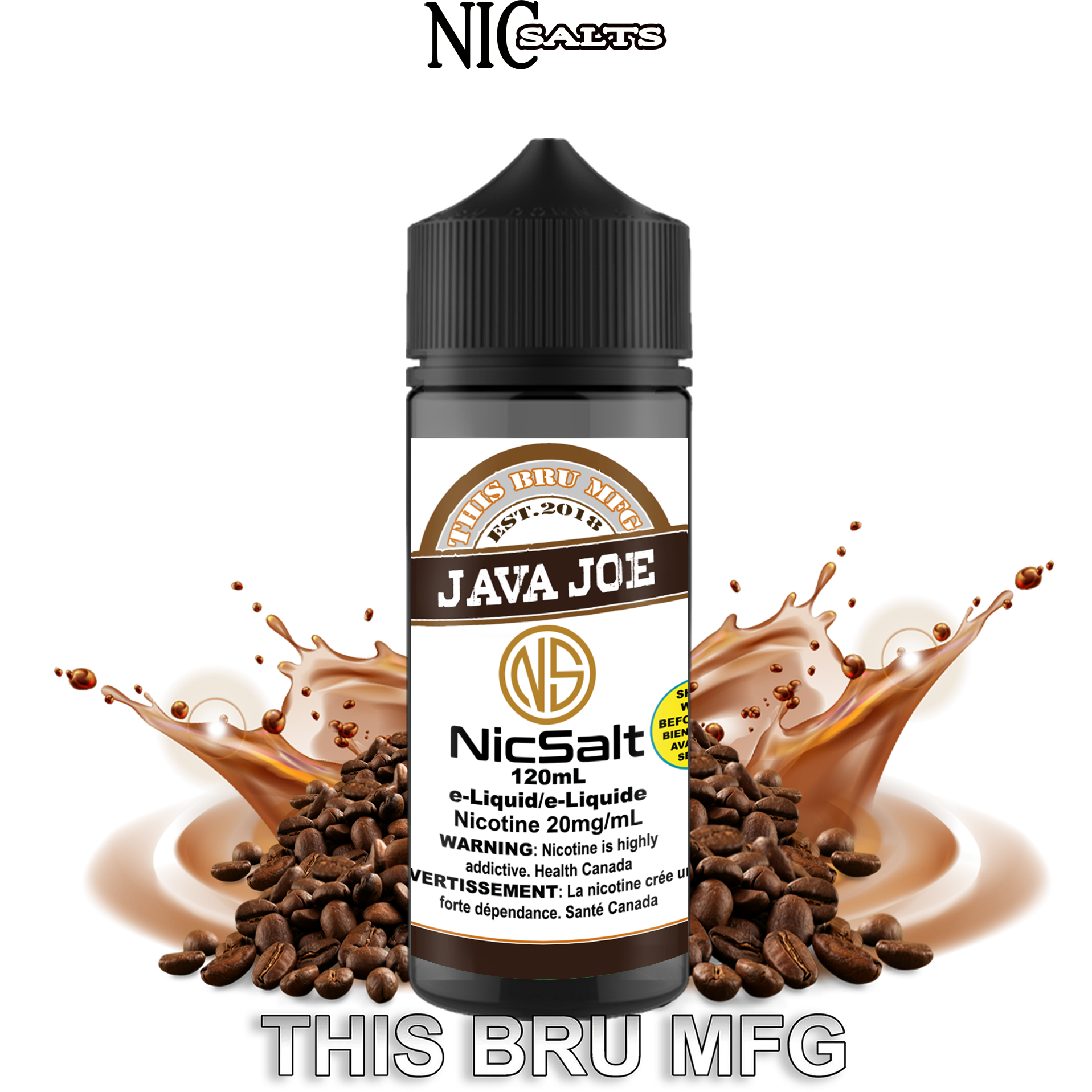 CUSTOM THIS BRU MFG SALT - JAVA JOE 120ML