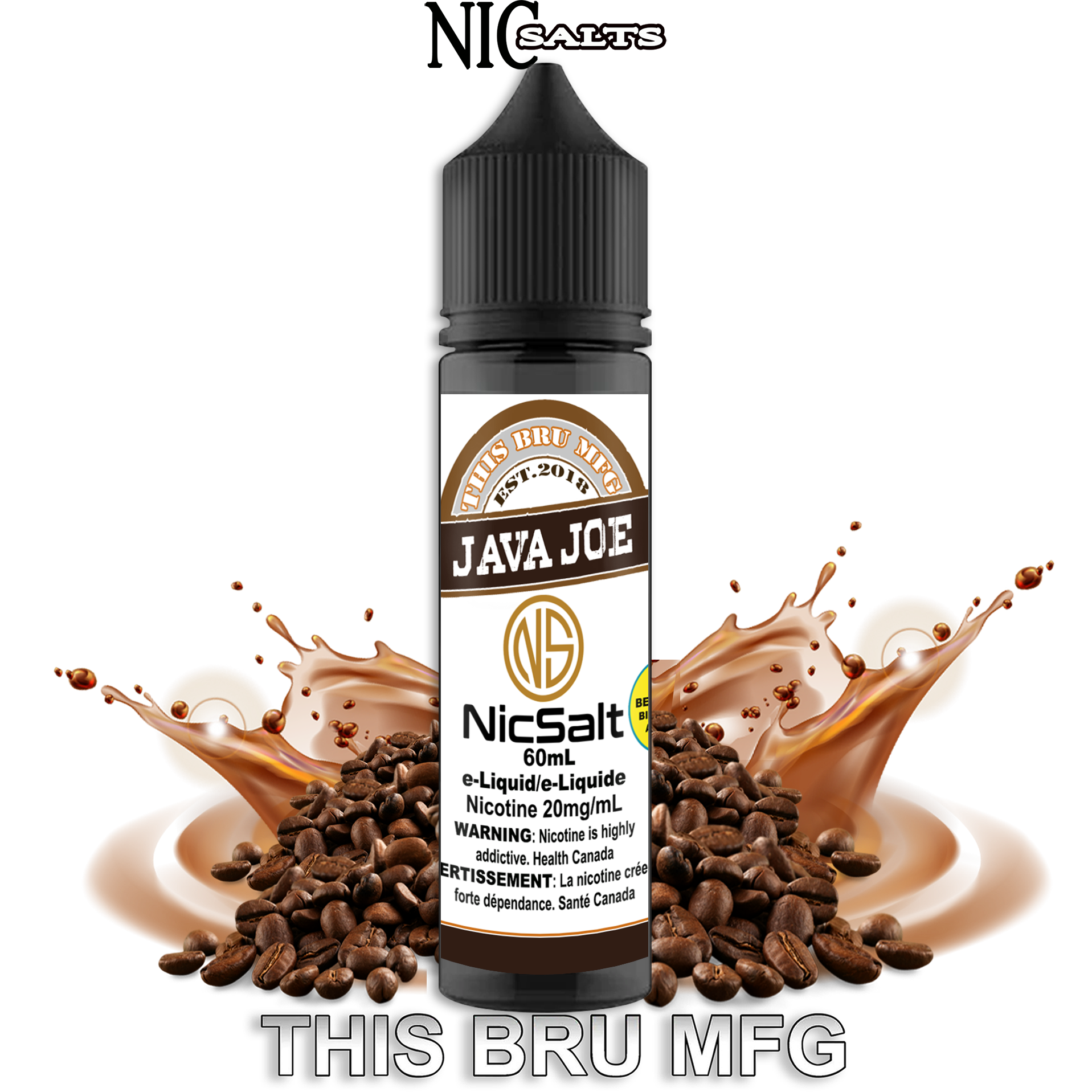 CUSTOM THIS BRU MFG SALT - JAVA JOE 60ML