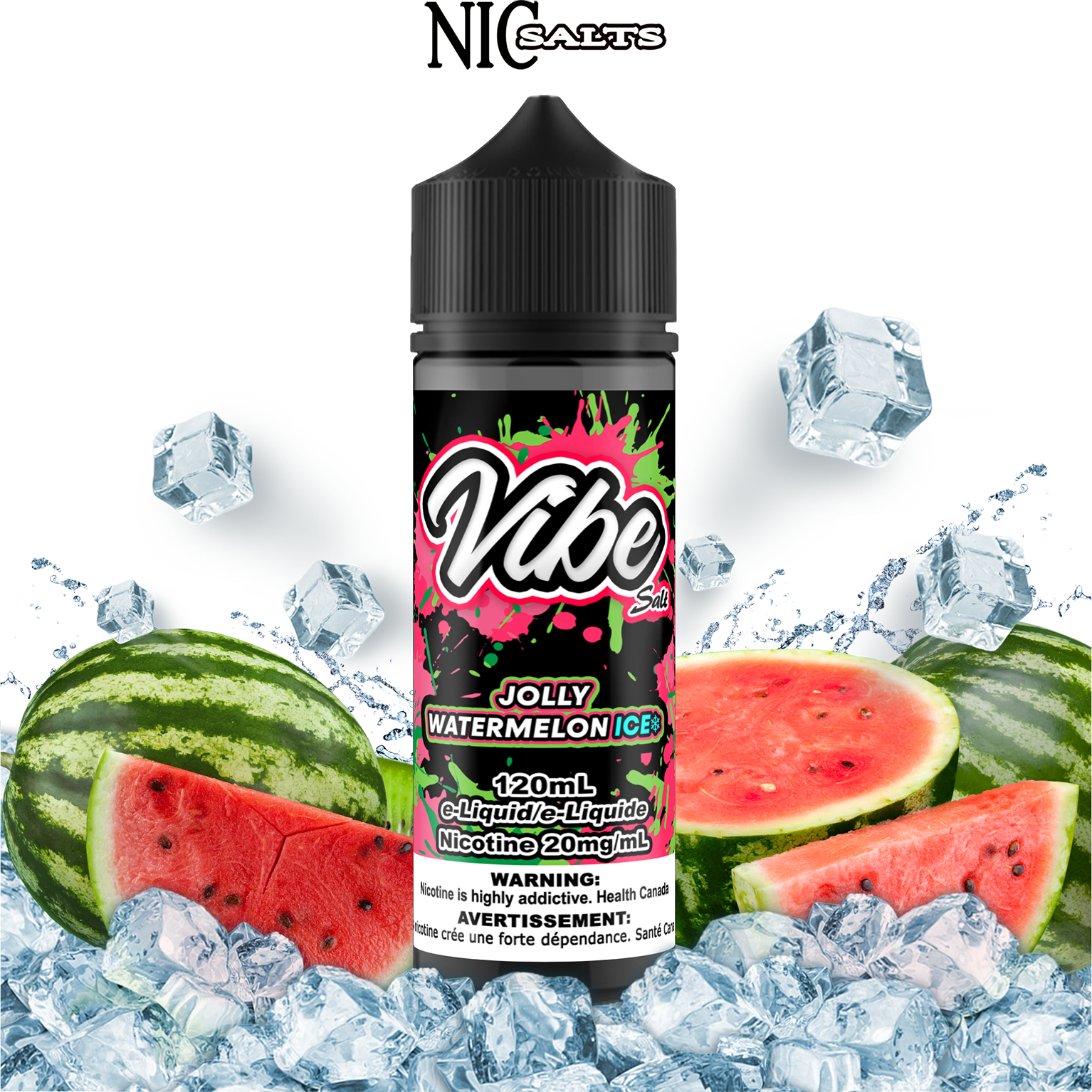 CUSTOM VIBE SALT - JOLLY WATERMELON ICE 120ML