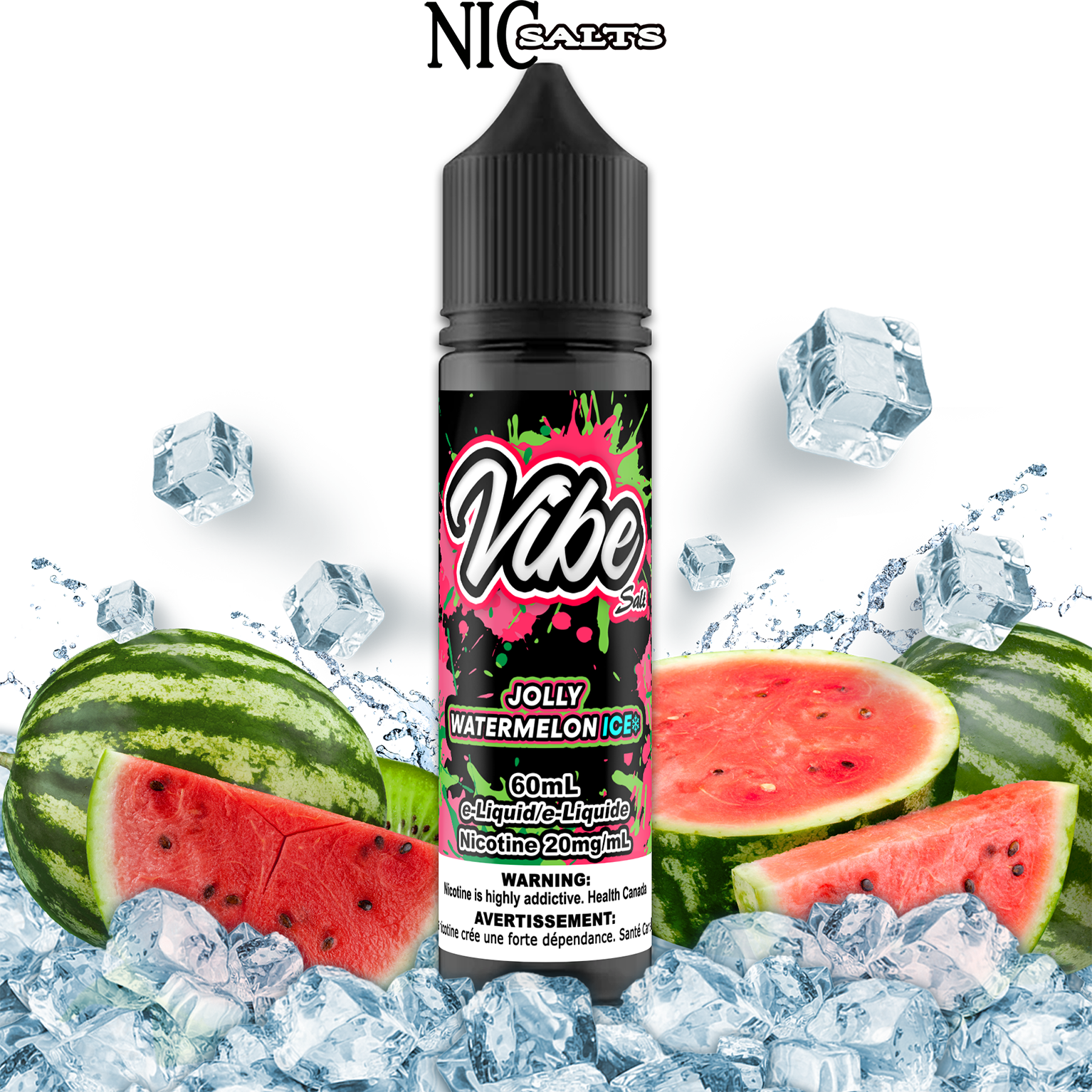 CUSTOM VIBE SALT - JOLLY WATERMELON ICE 60ML