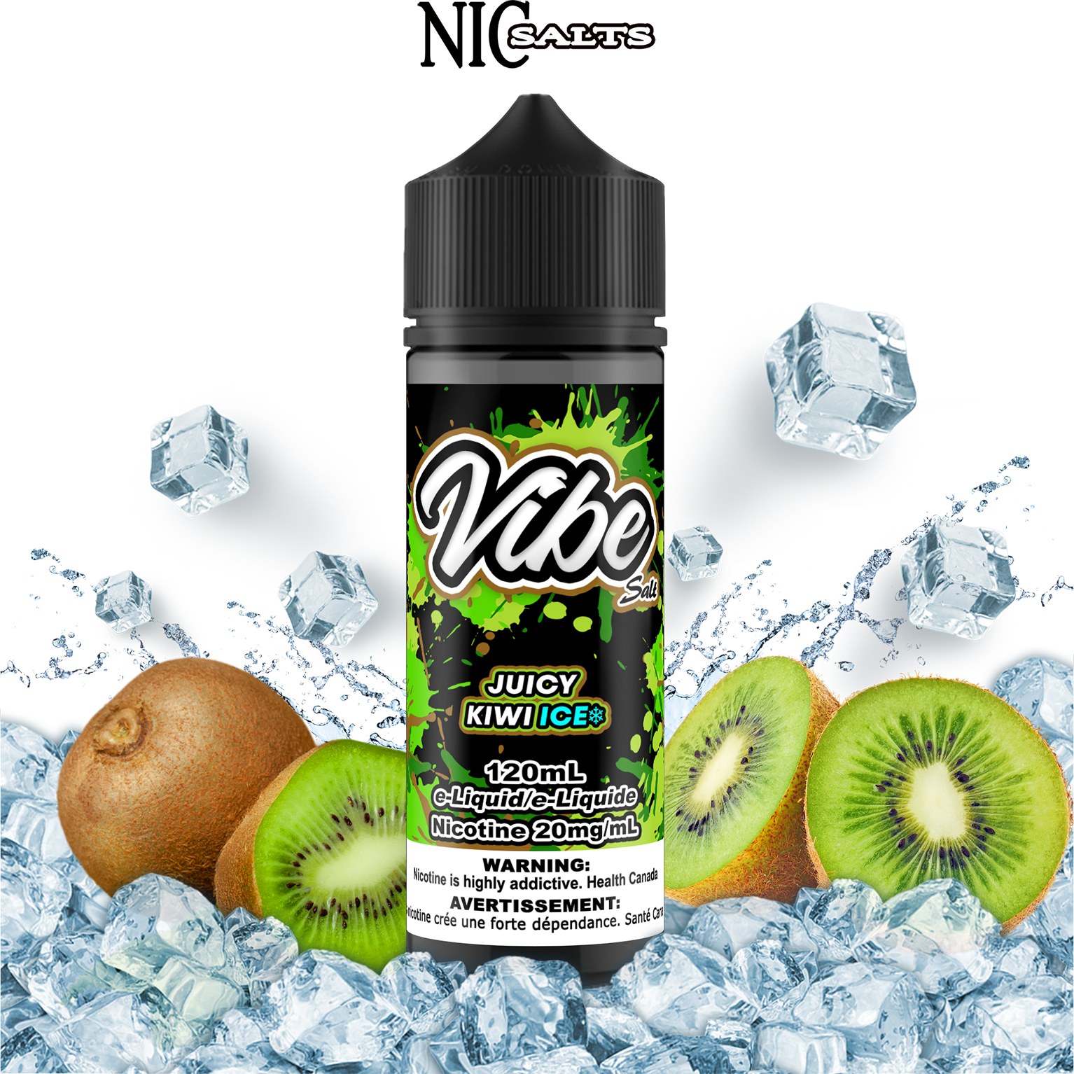 CUSTOM VIBE SALT - JUICY KIWI ICE 120ML