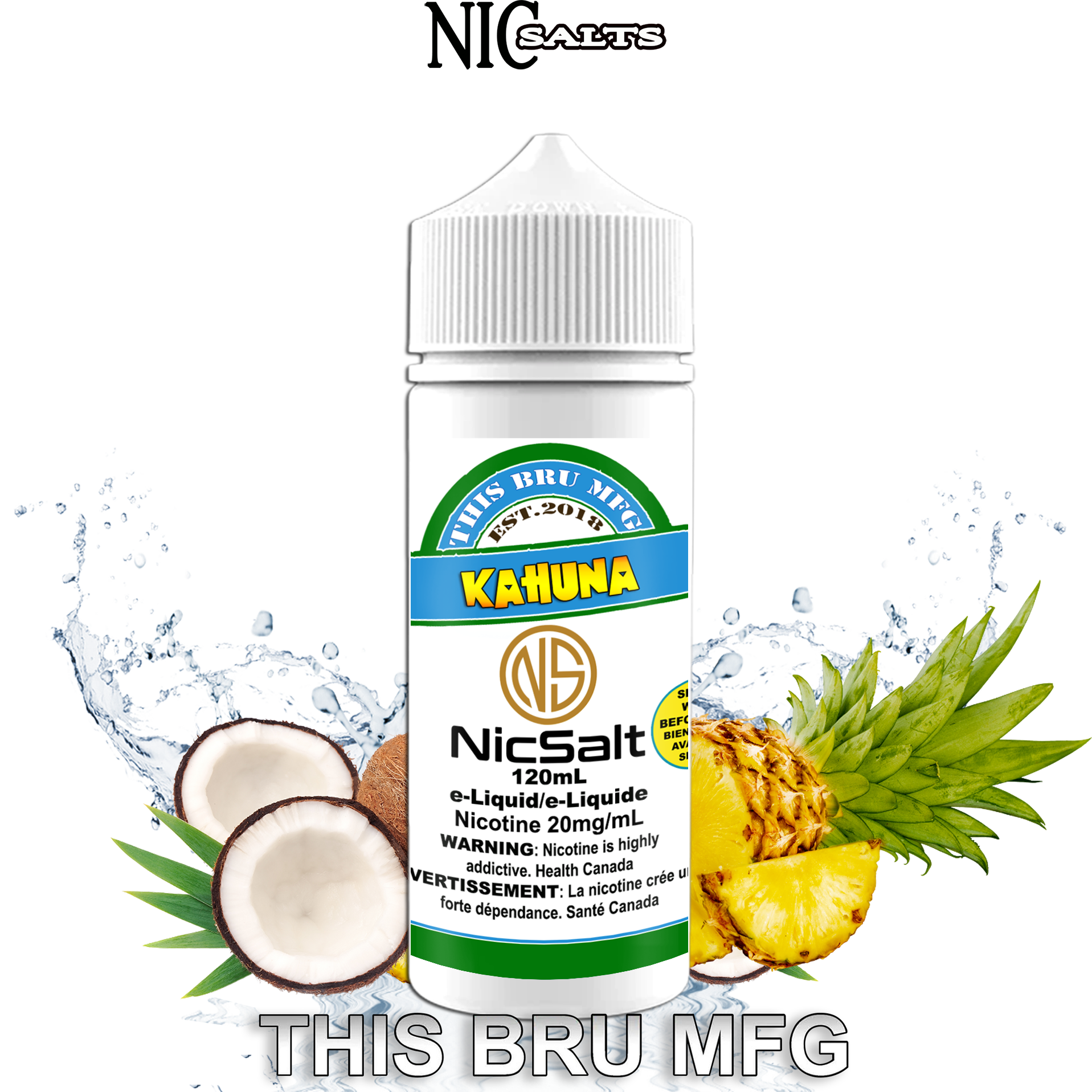 CUSTOM THIS BRU MFG SALT - KAHUNA 120ML