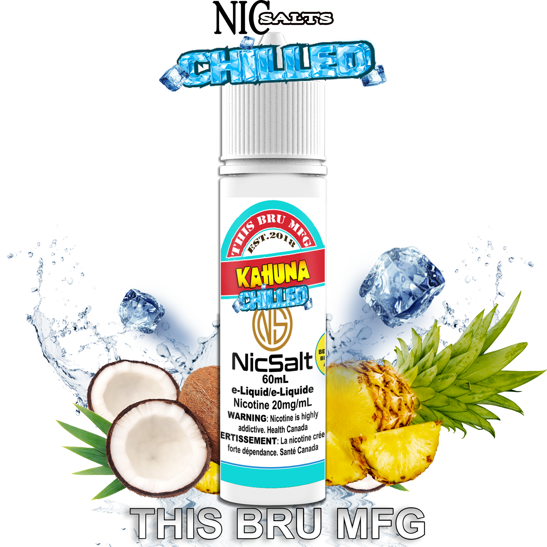 CUSTOM THIS BRU MFG SALT - KAHUNA CHILLED 60ML