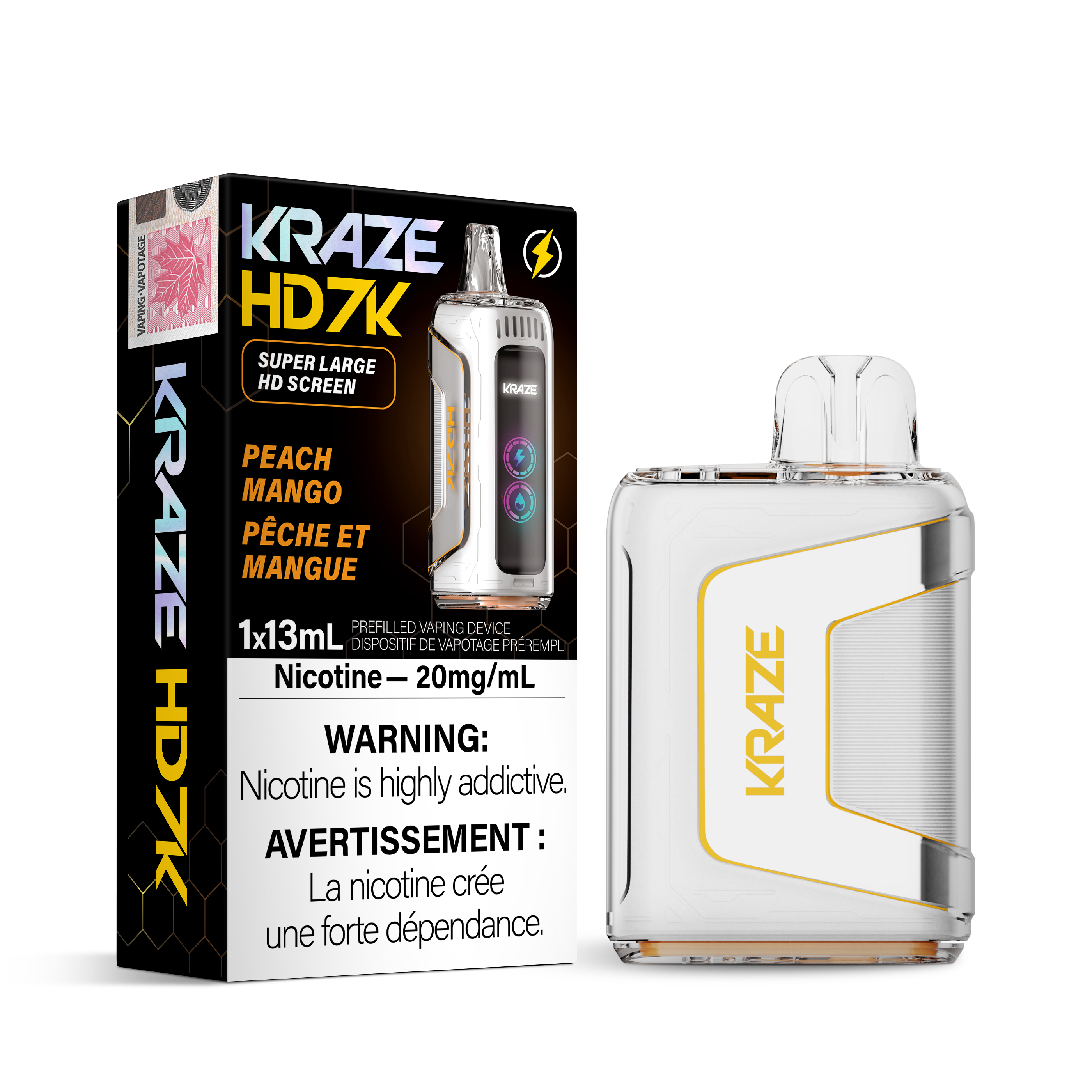 KRAZE HD 7000 PEACH MANGO 20MG