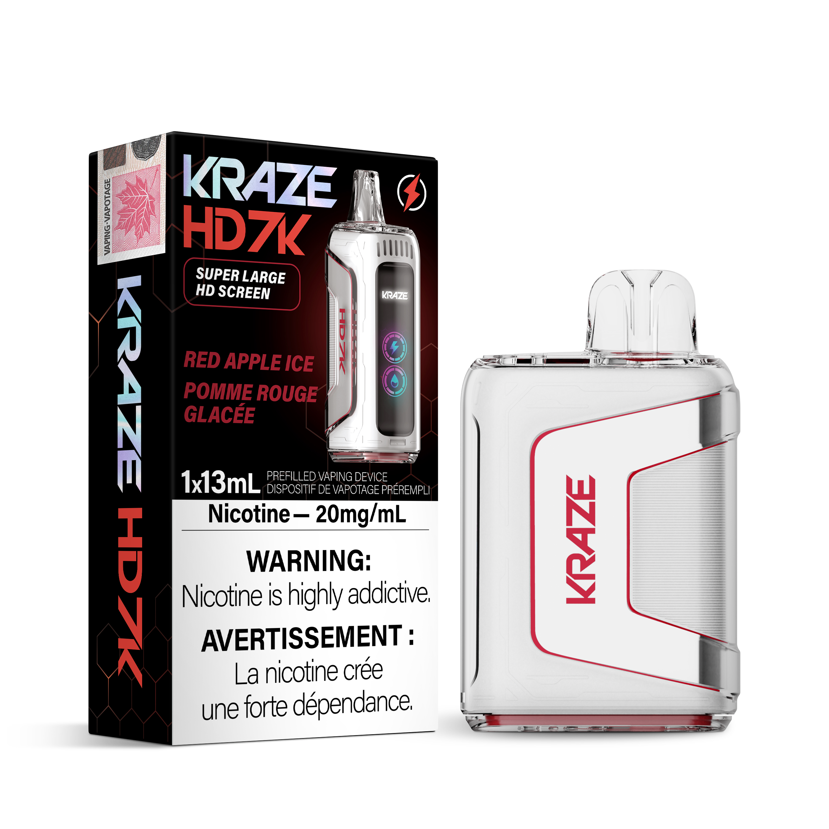 KRAZE HD 7000 RED APPLE ICE 20MG