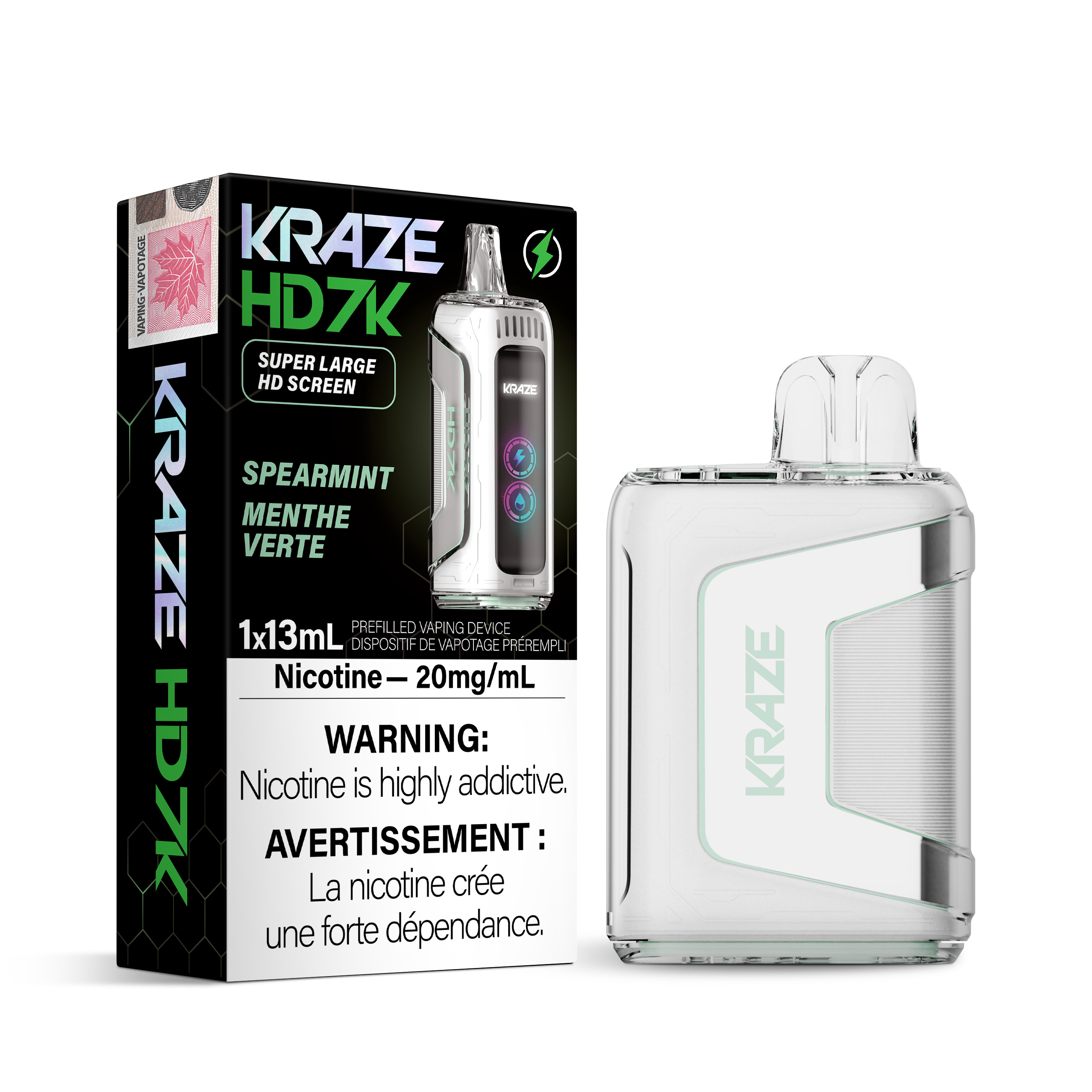 KRAZE HD 7000 SPEARMINT 20MG