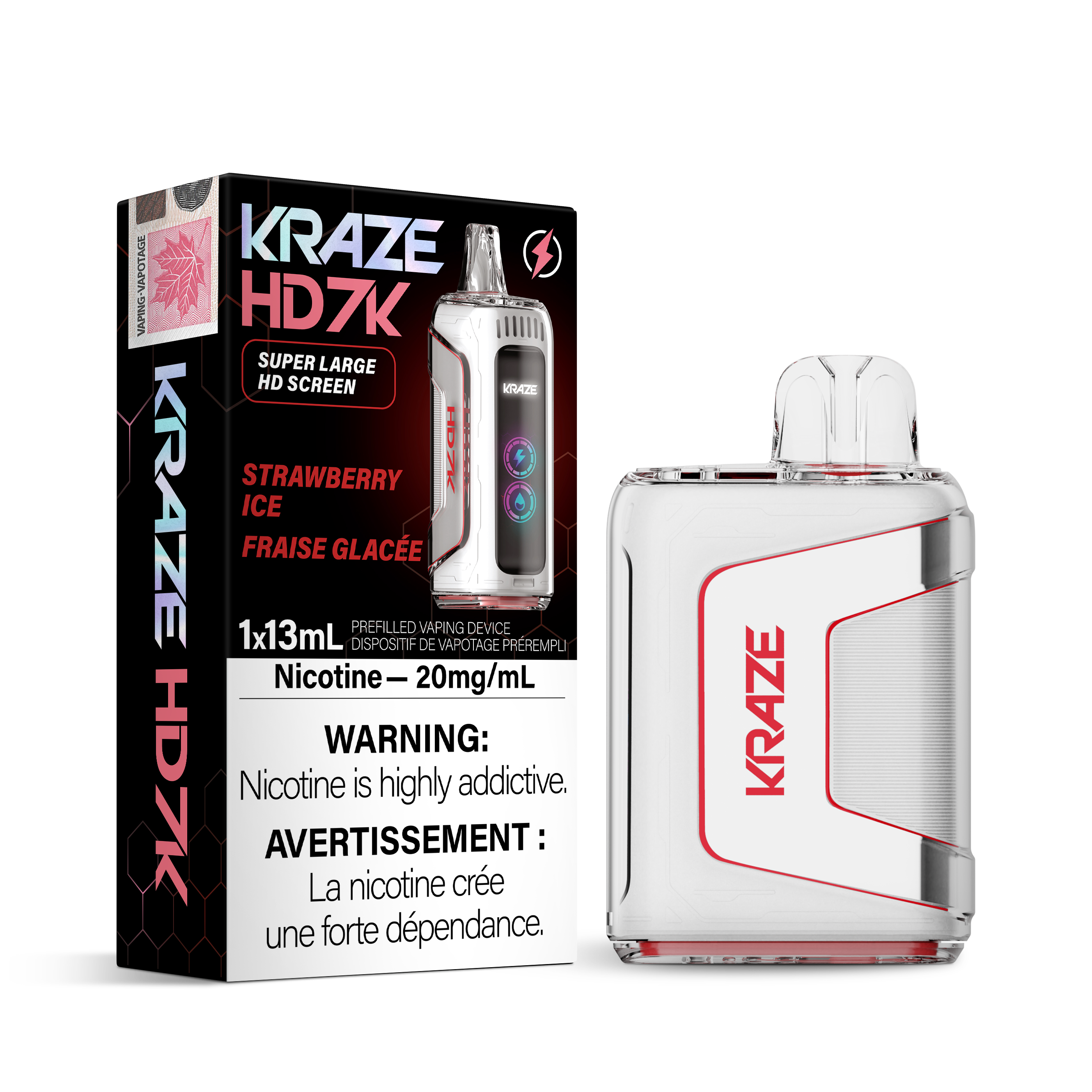 KRAZE HD 7000 STRAWBERRY ICE 20MG