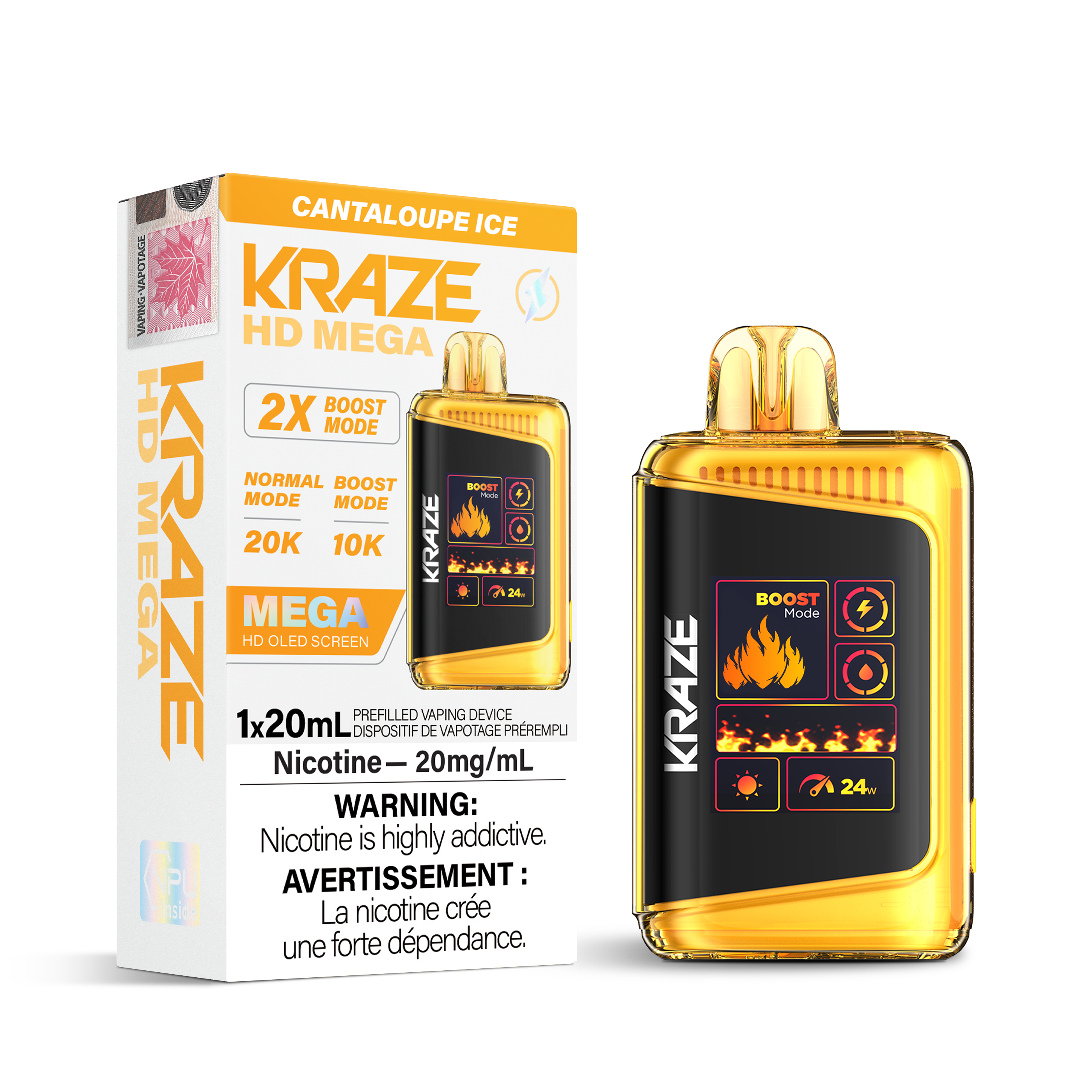 KRAZE HD MEGA 20K CANTALOUPE ICE