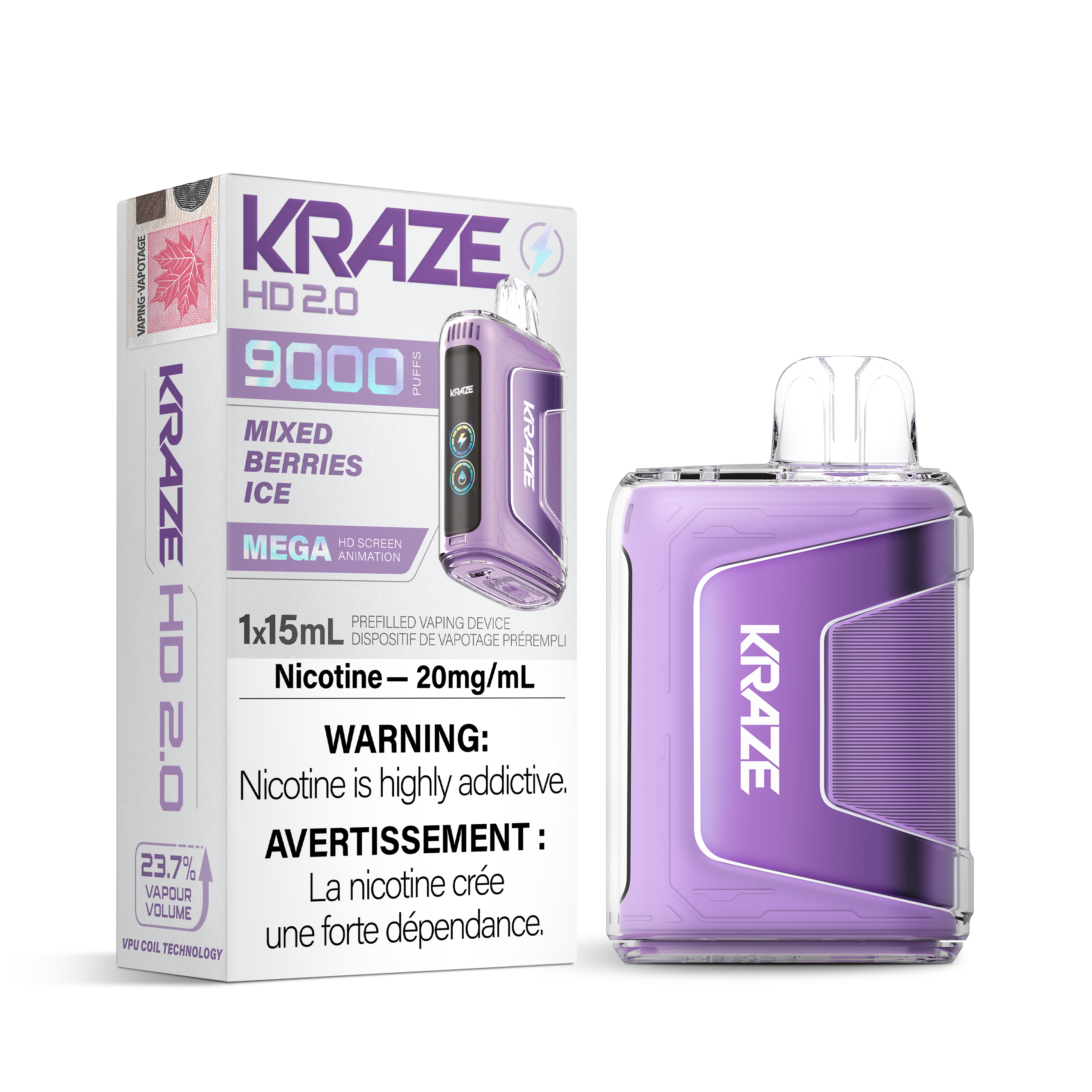 [BC/SK/NL/NS] KRAZE HD 2.0 9K DISPOSABLE