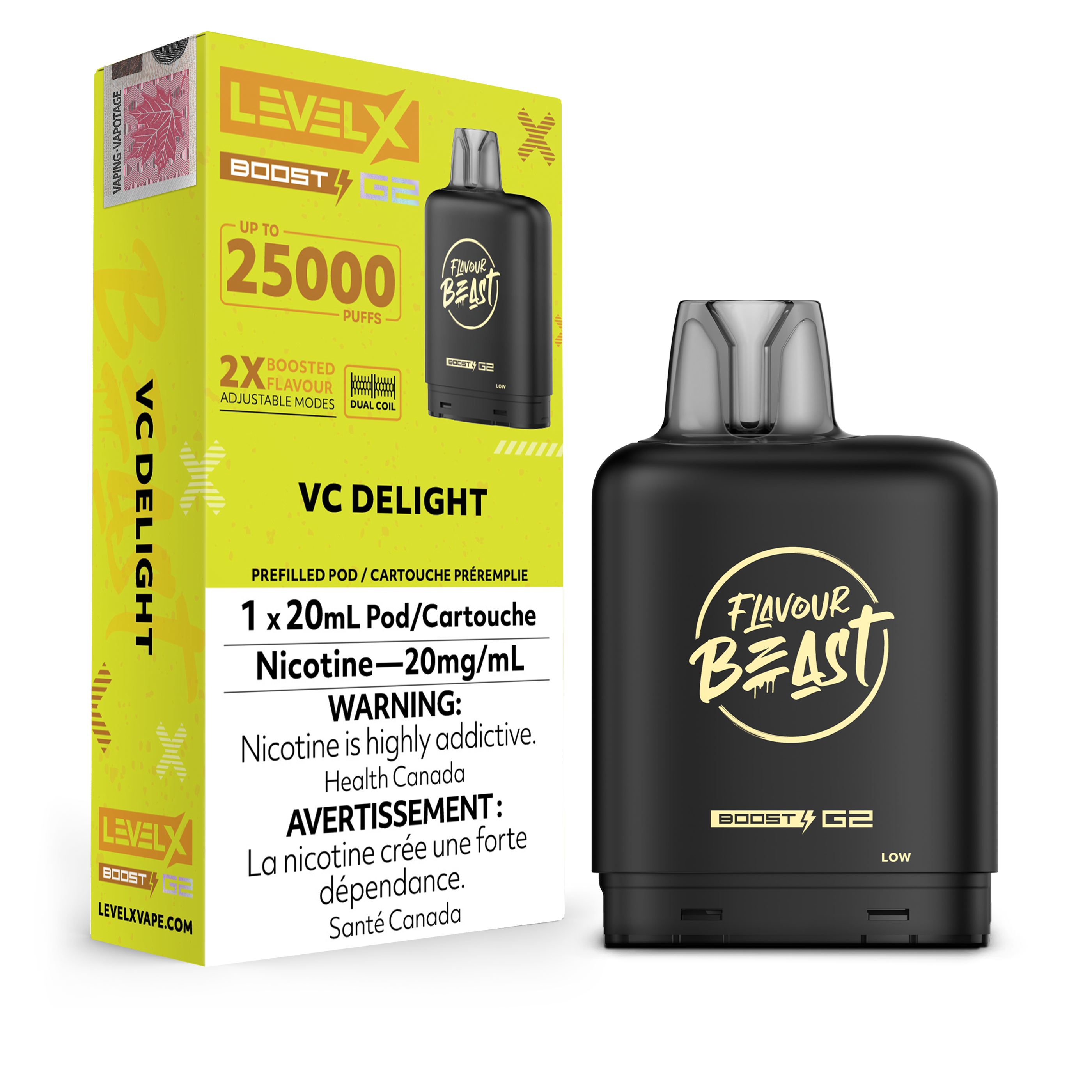 LEVEL X BOOST FLAVOUR BEAST VC DELIGHT 20MG