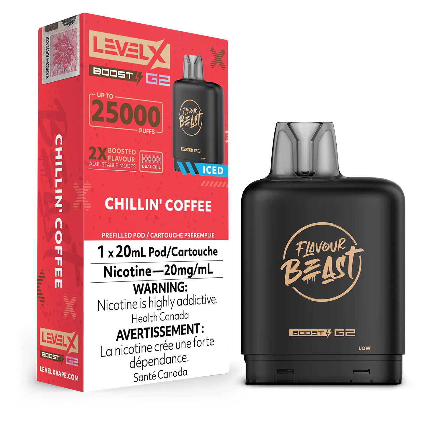 LEVEL X BOOST G2 FLAVOUR BEAST Chillin' Coffee Ice 20MG