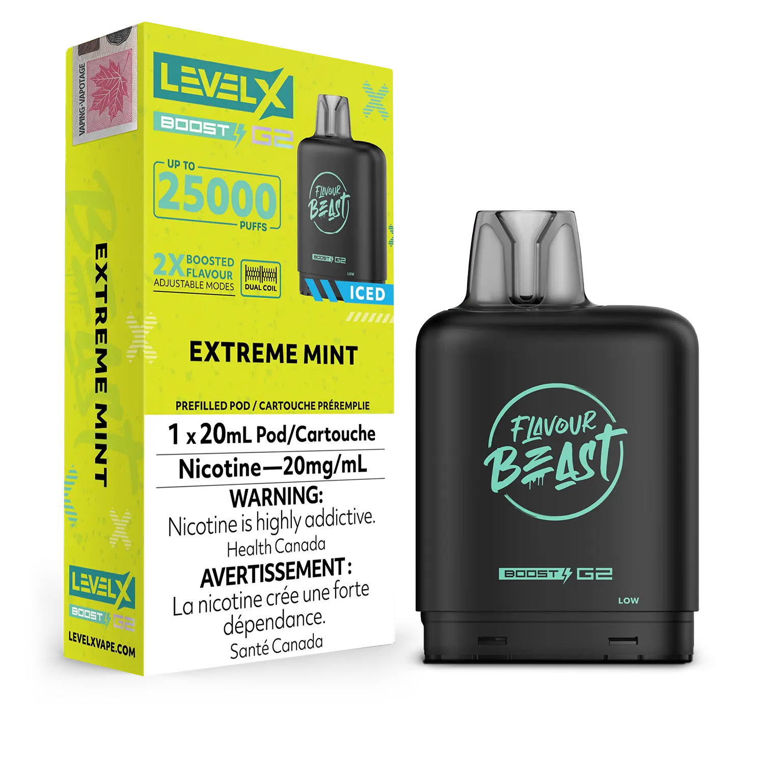 LEVEL X BOOST G2 FLAVOUR BEAST Extreme Mint 20MG