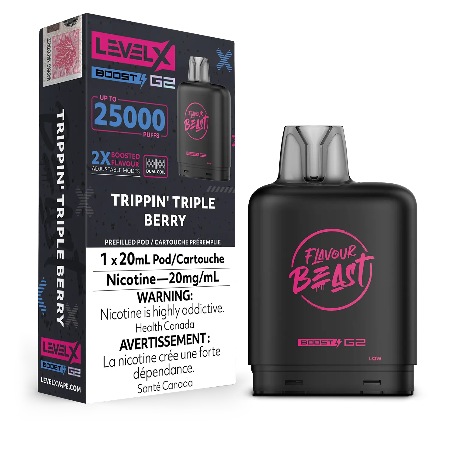 LEVEL X BOOST G2 FLAVOUR BEAST Trippin' Triple Berry 20MG