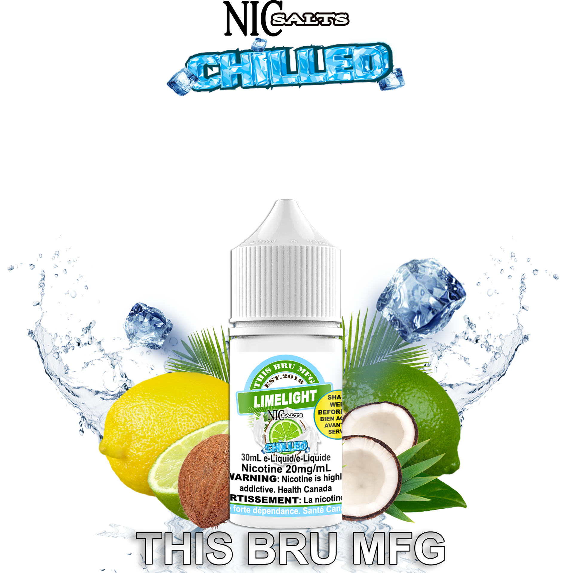 CUSTOM THIS BRU MFG SALT - LIMELIGHT CHILLED 30ML