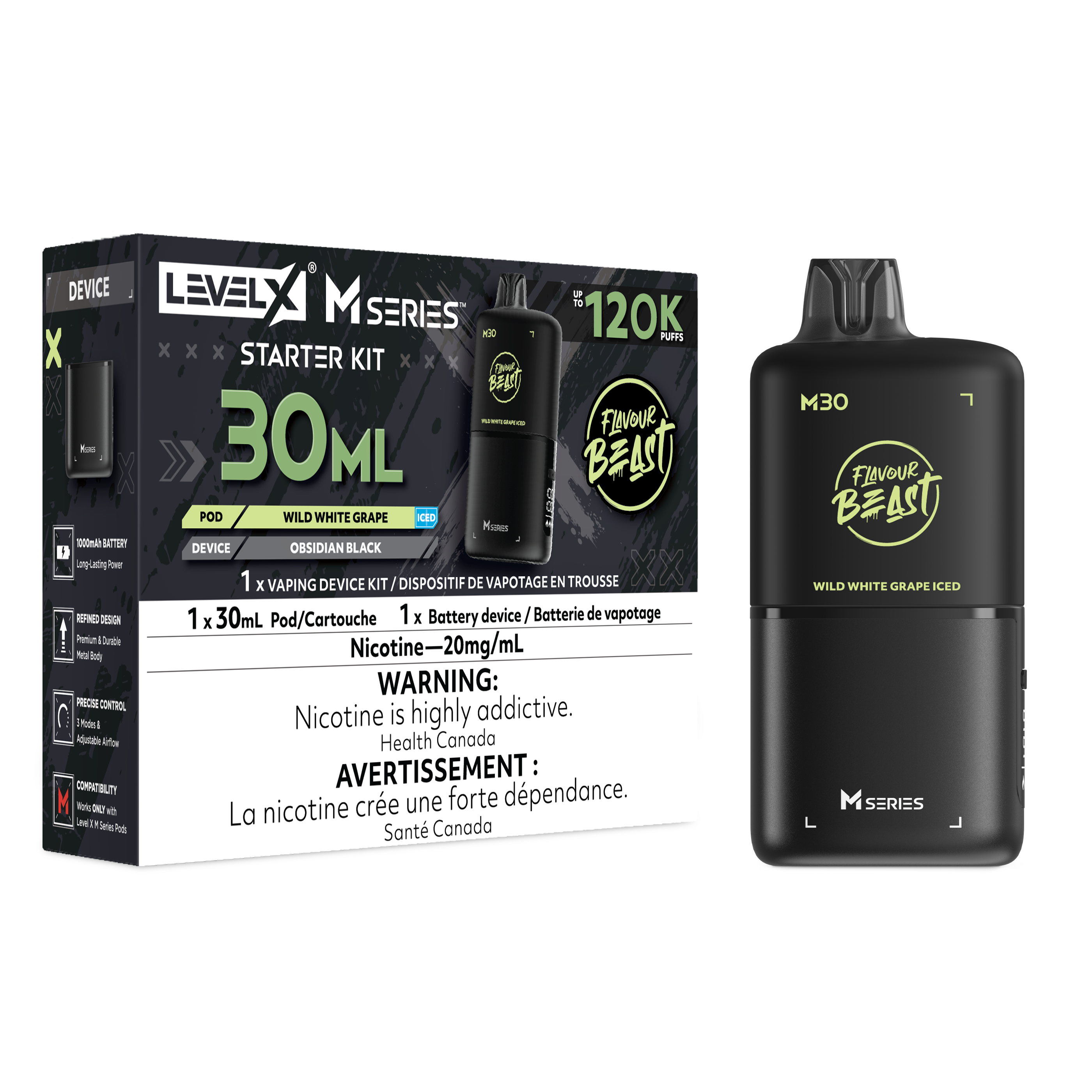 [BC/SK/NL] FLAVOUR BEAST LEVEL X M SERIES M30 120K KIT