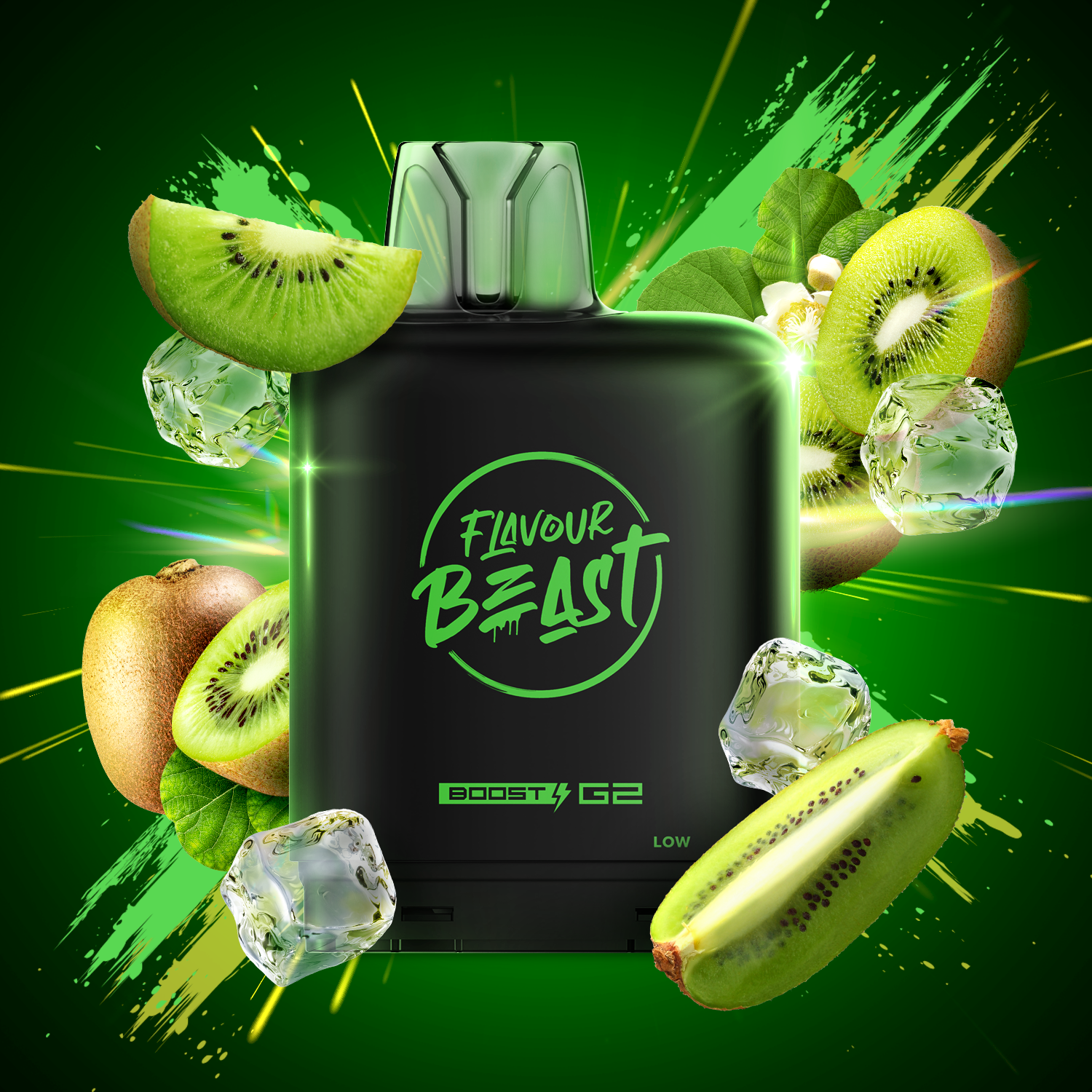 LEVEL X BOOST FLAVOUR BEAST DOPE DOUBLE KIWI ICE 20MG