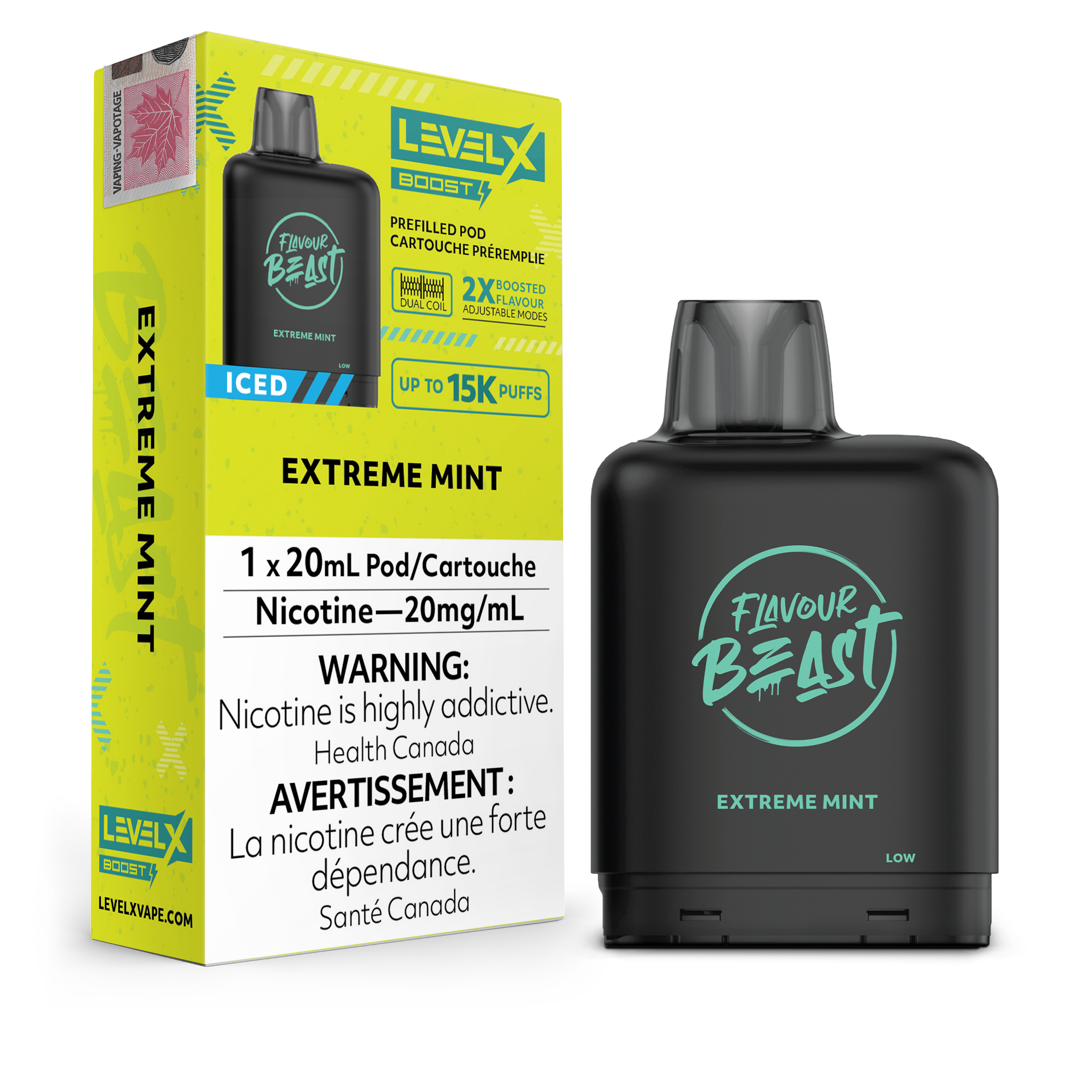 LEVEL X BOOST FLAVOUR BEAST Extreme Mint 20MG