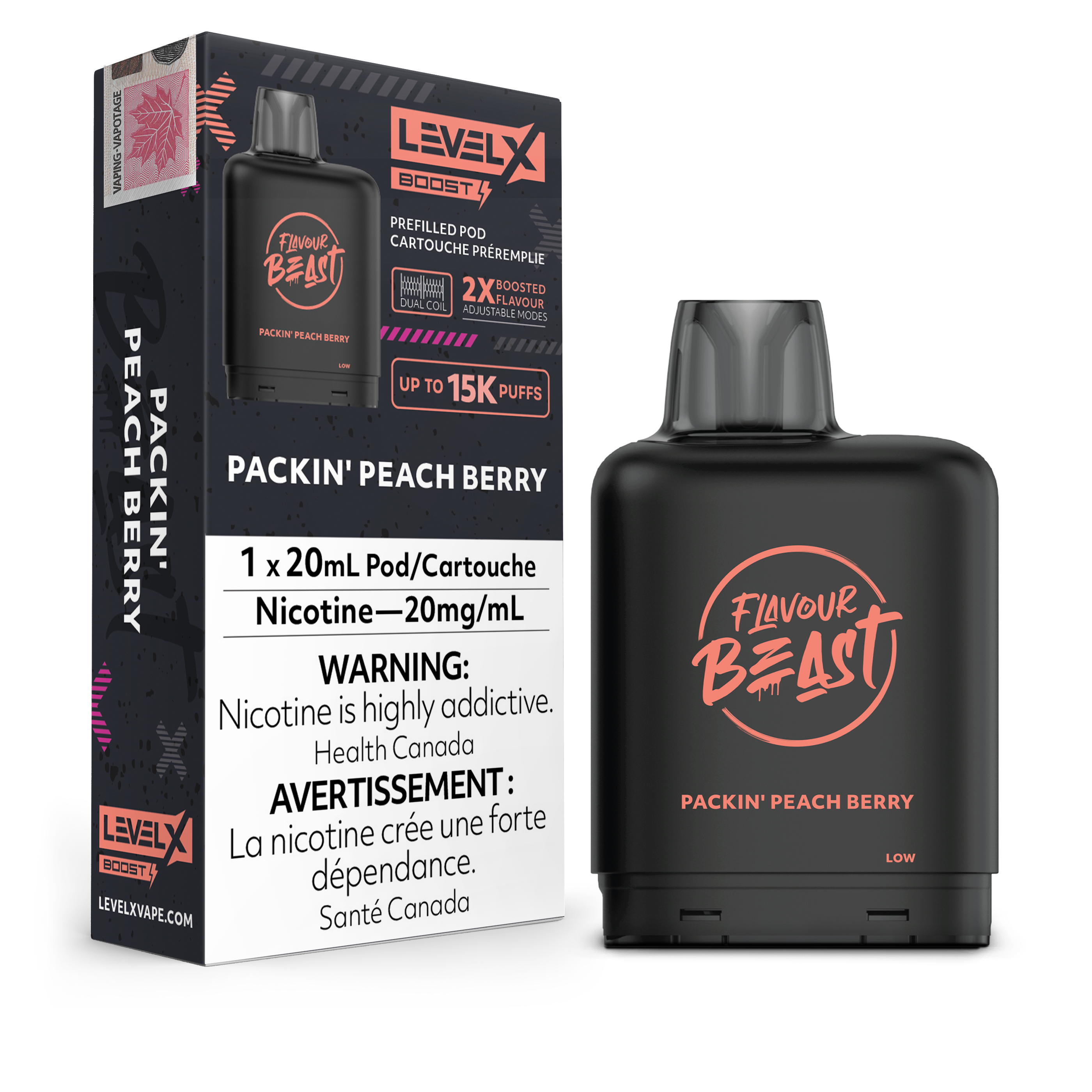 LEVEL X BOOST FLAVOUR BEAST Peach Berry 20MG