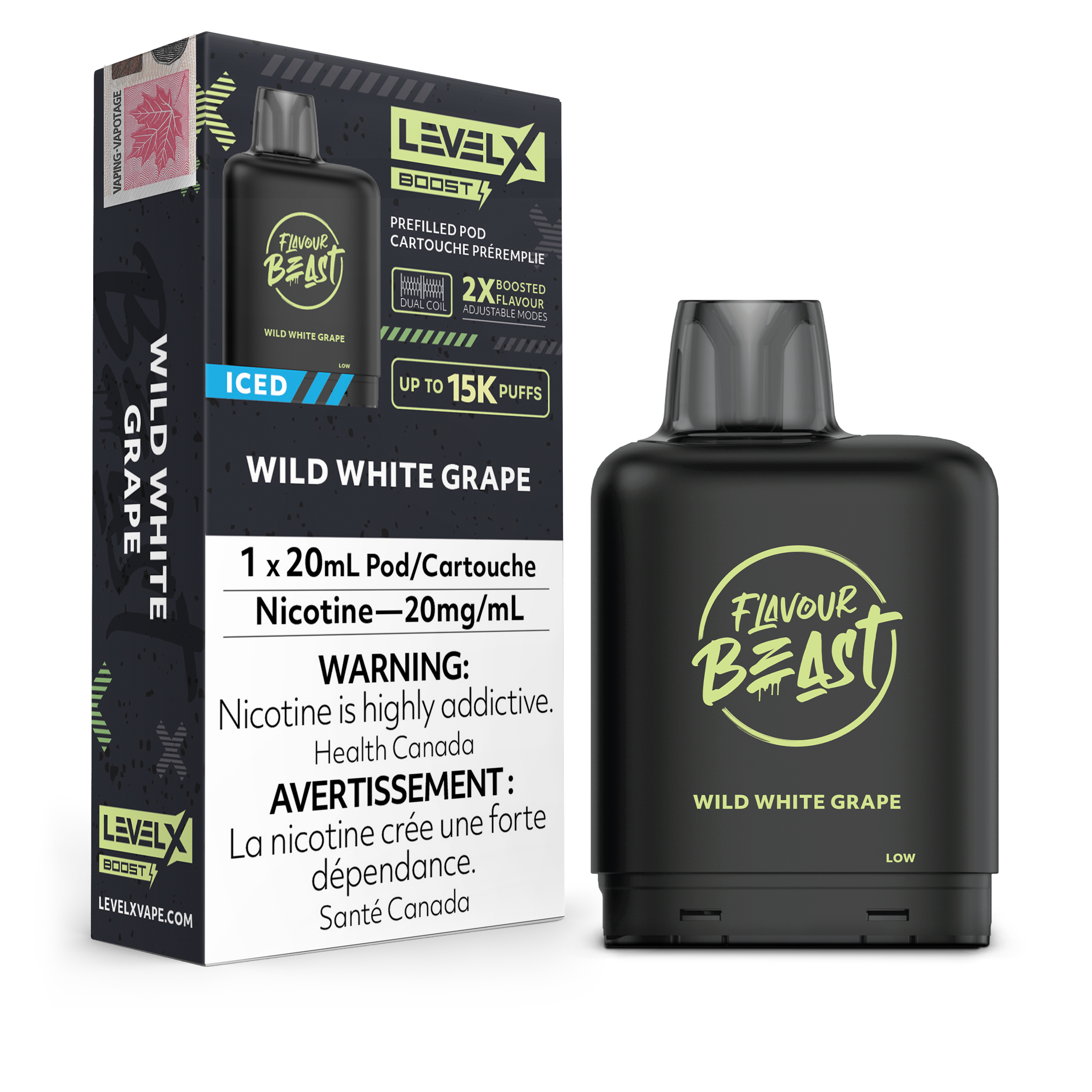 LEVEL X BOOST FLAVOUR BEAST White Grape Ice 20MG