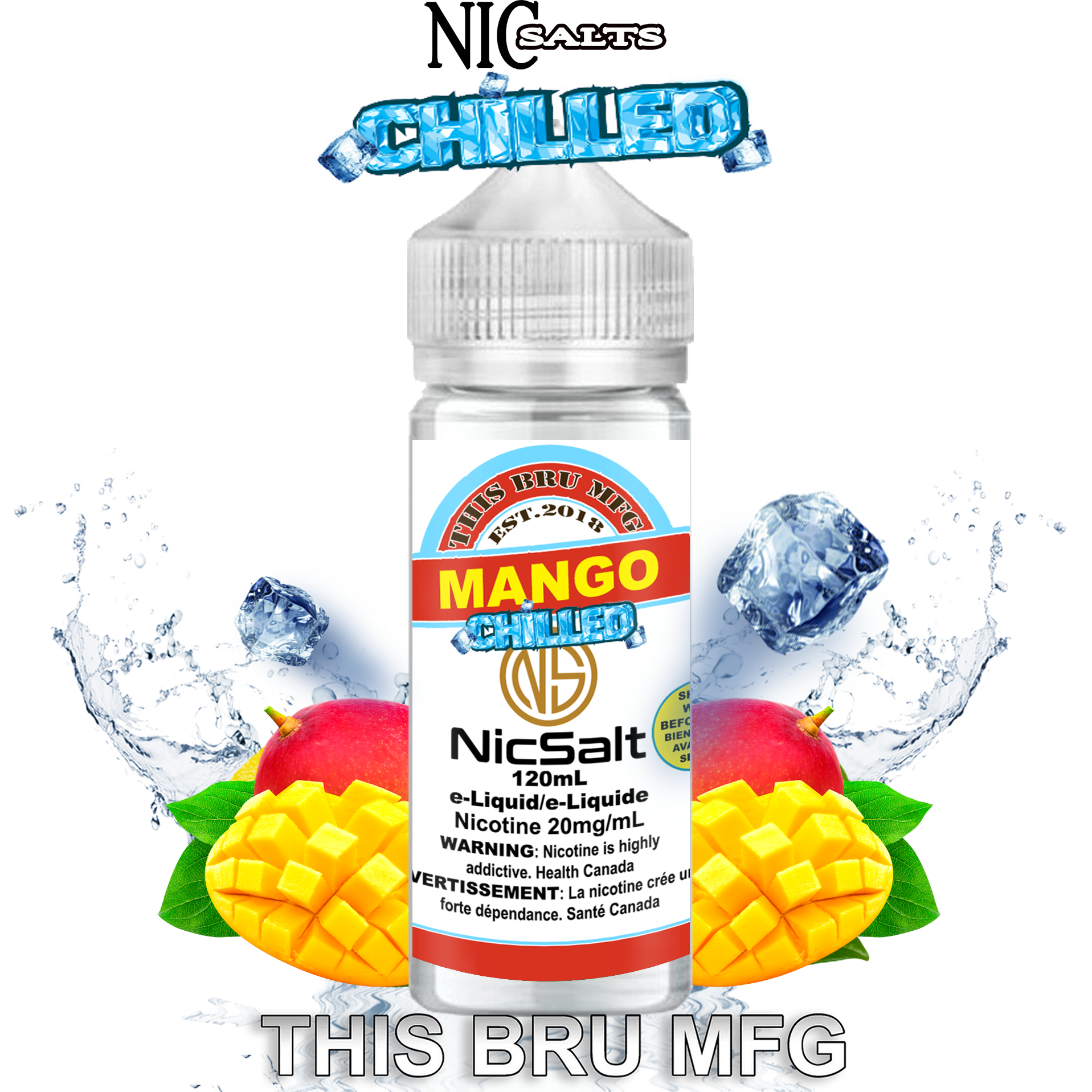 CUSTOM THIS BRU MFG SALT - MANGO CHILLED 120ML