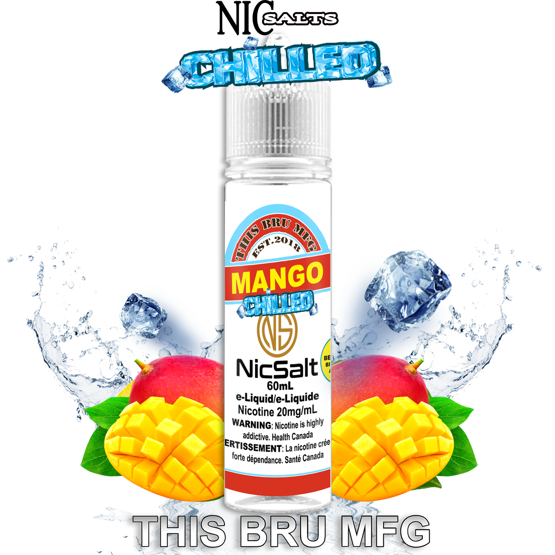 CUSTOM THIS BRU MFG SALT - MANGO CHILLED 60ML