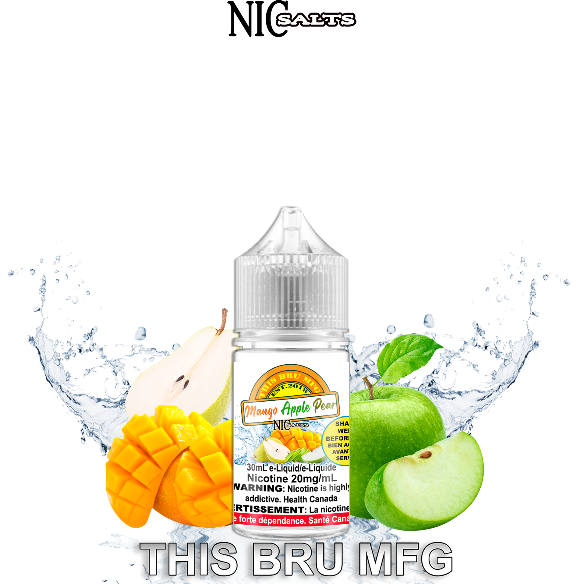 CUSTOM THIS BRU MFG SALT - MANGO APPLE PEAR 30ML