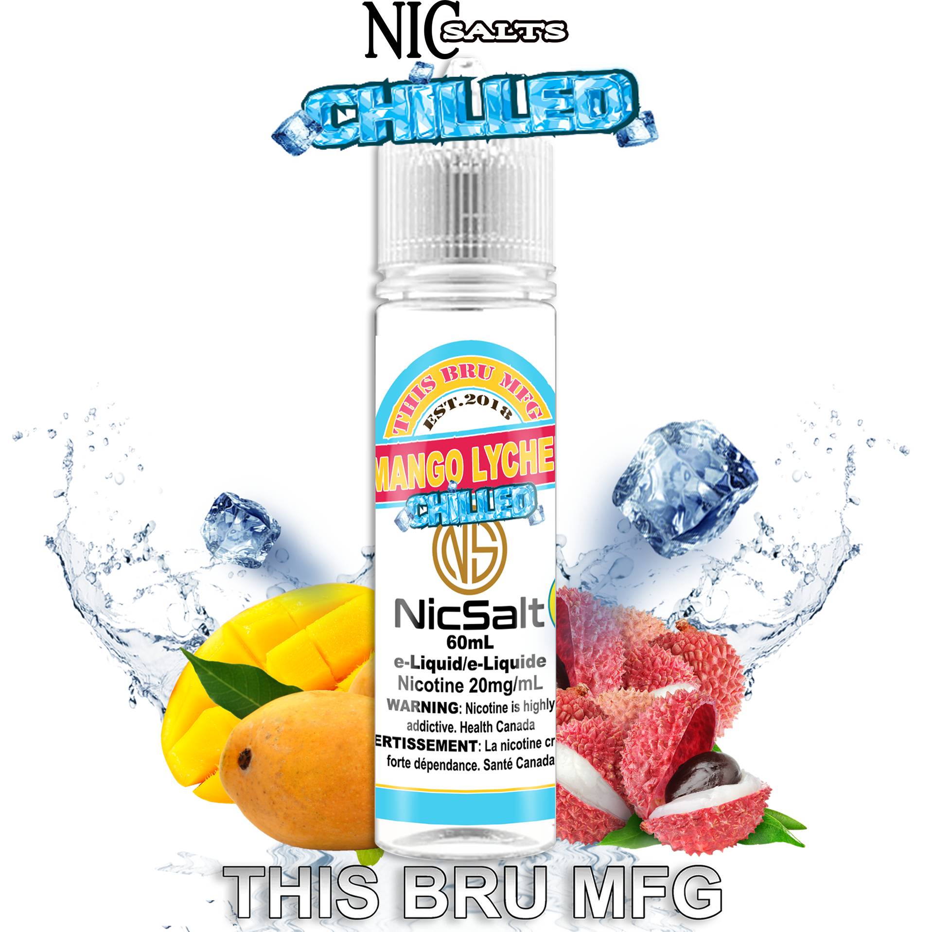 THIS BRU MFG - MANGO LYCHEE CHILLED SALT 60ML