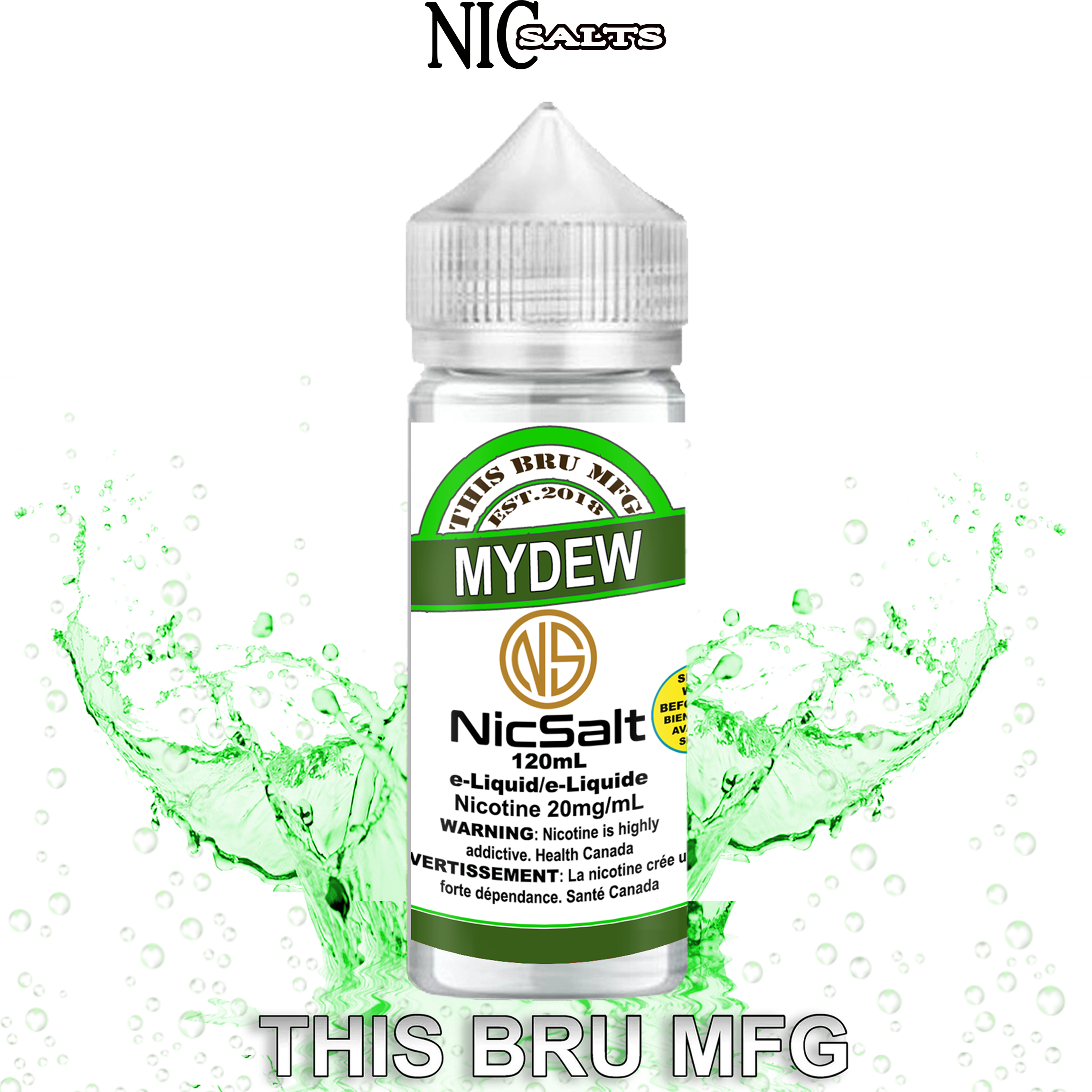 CUSTOM THIS BRU MFG SALT - MY DEW 120ML