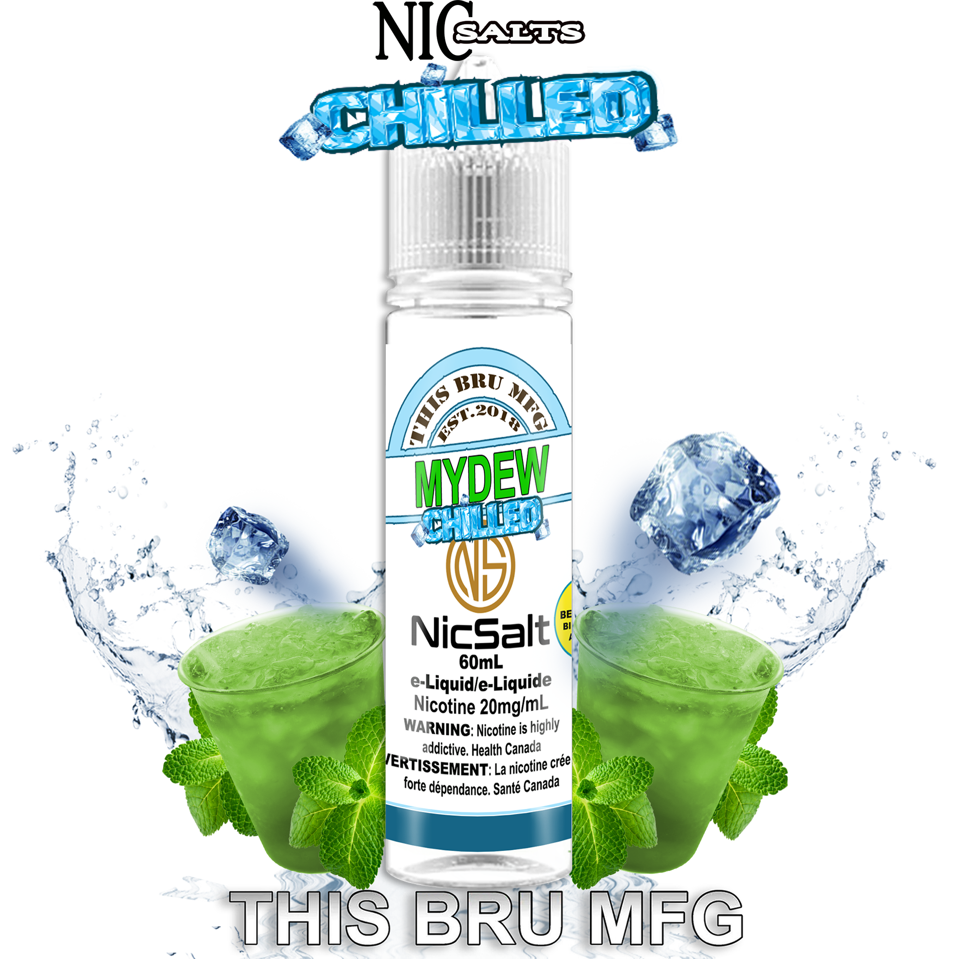 CUSTOM THIS BRU MFG SALT - MY DEW CHILLED 60ML