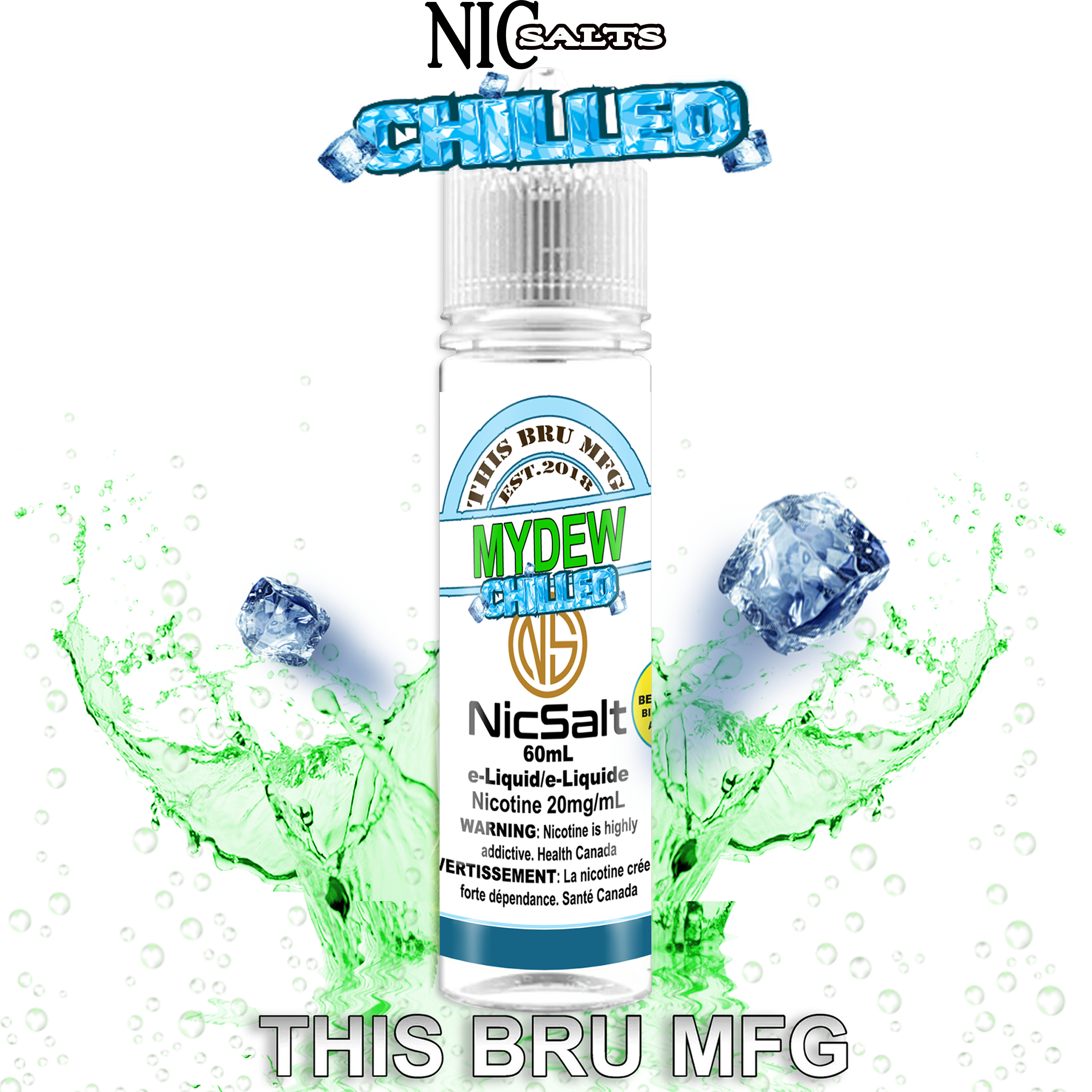 CUSTOM THIS BRU MFG SALT - MY DEW CHILLED 60ML