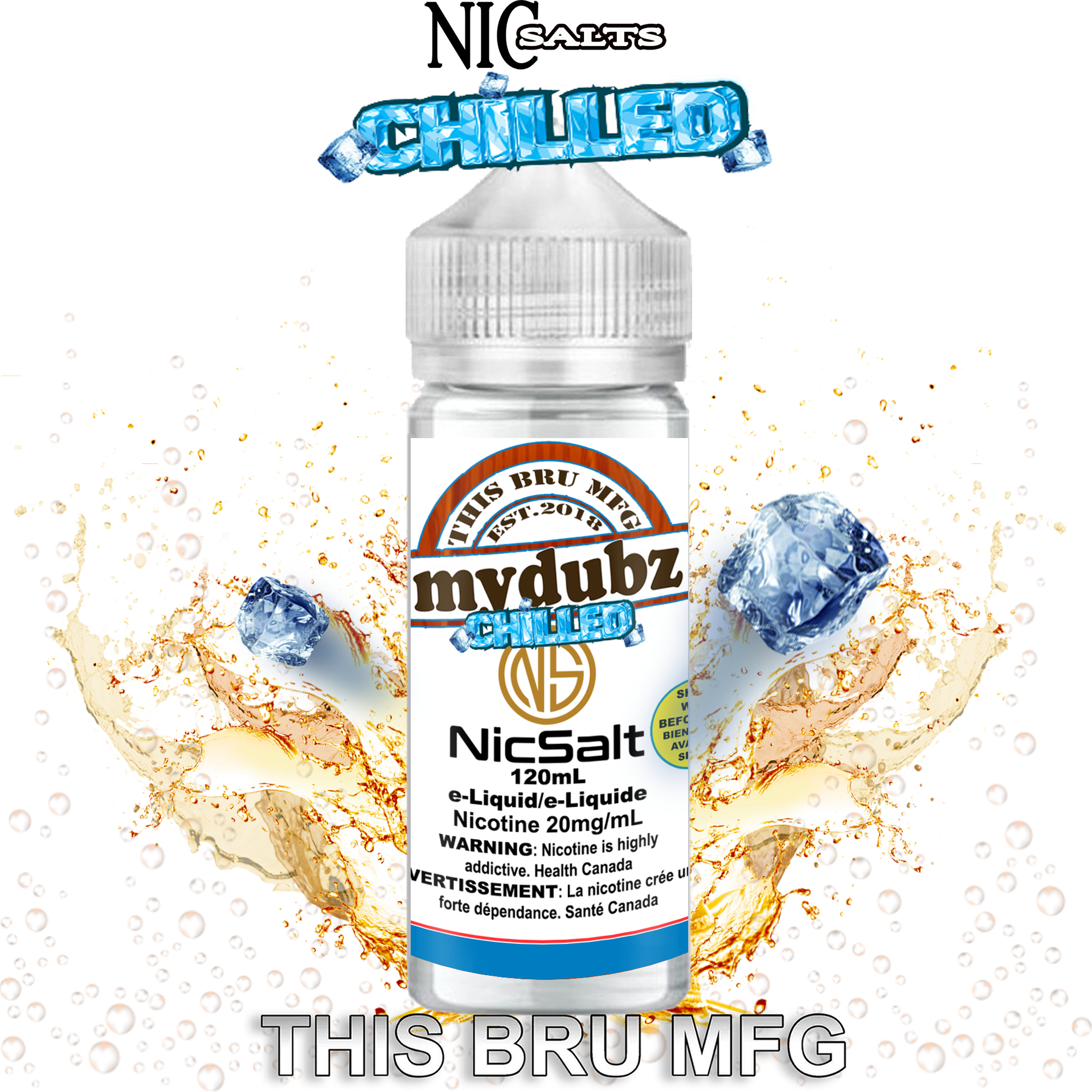 CUSTOM THIS BRU MFG SALT - MY DUBZ CHILLED 120ML