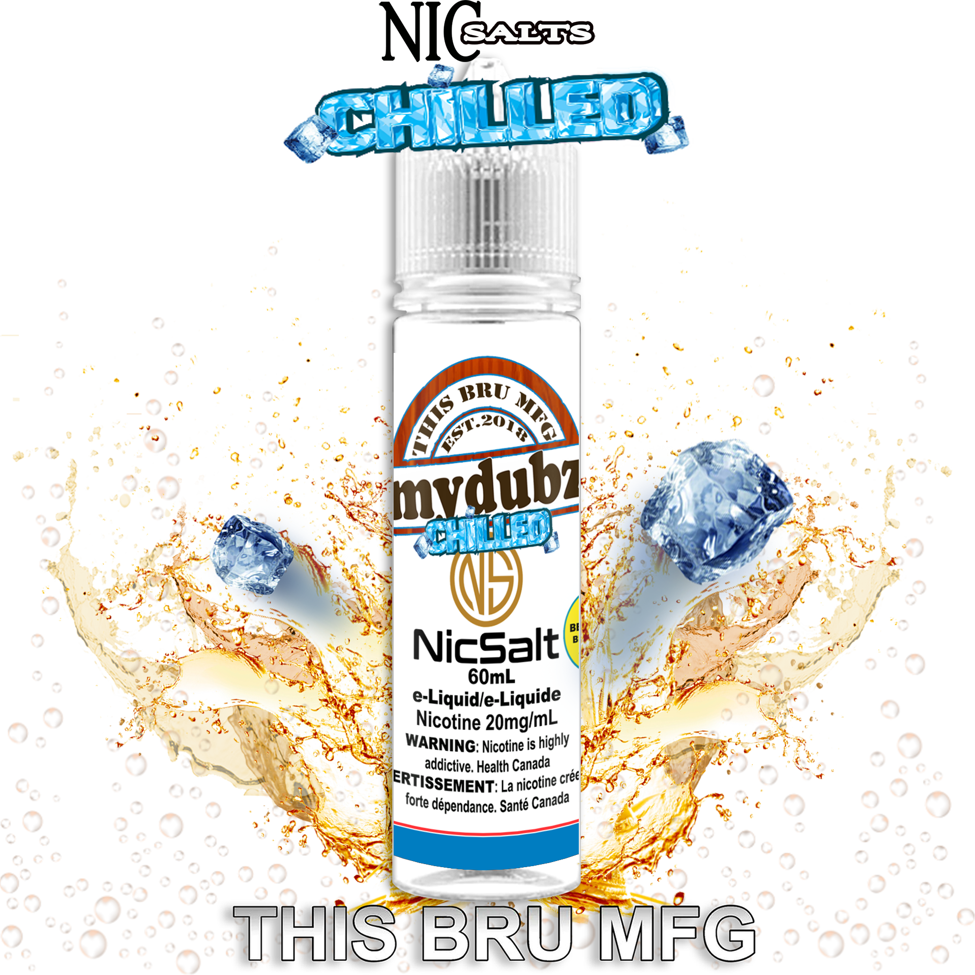 CUSTOM THIS BRU MFG SALT - MY DUBZ CHILLED 60ML