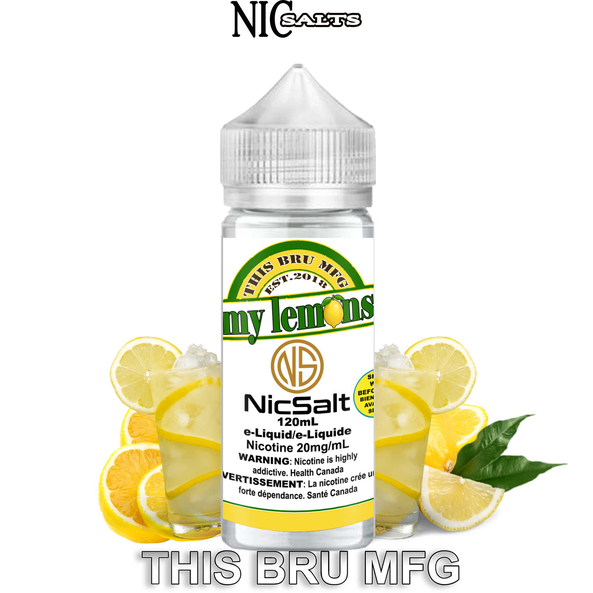 CUSTOM THIS BRU MFG SALT - MY LEMONS 120ML