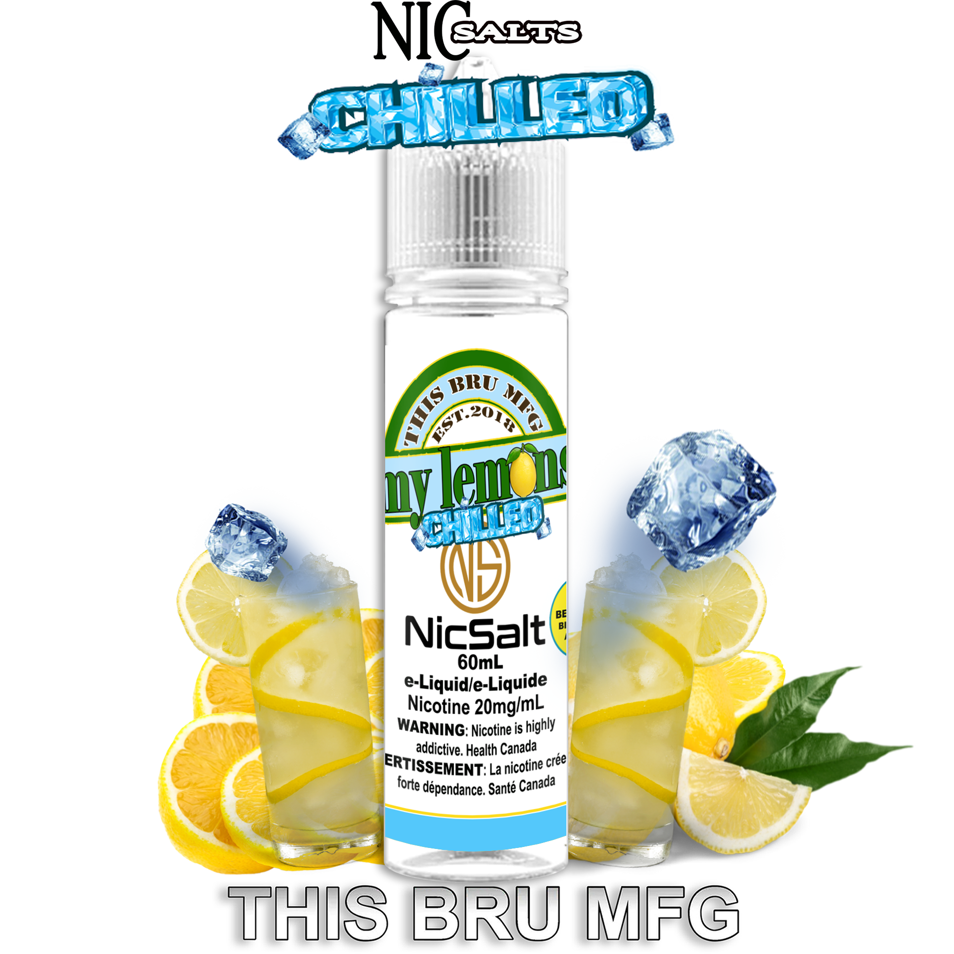 CUSTOM THIS BRU MFG SALT - MY LEMONS CHILLED 60ML