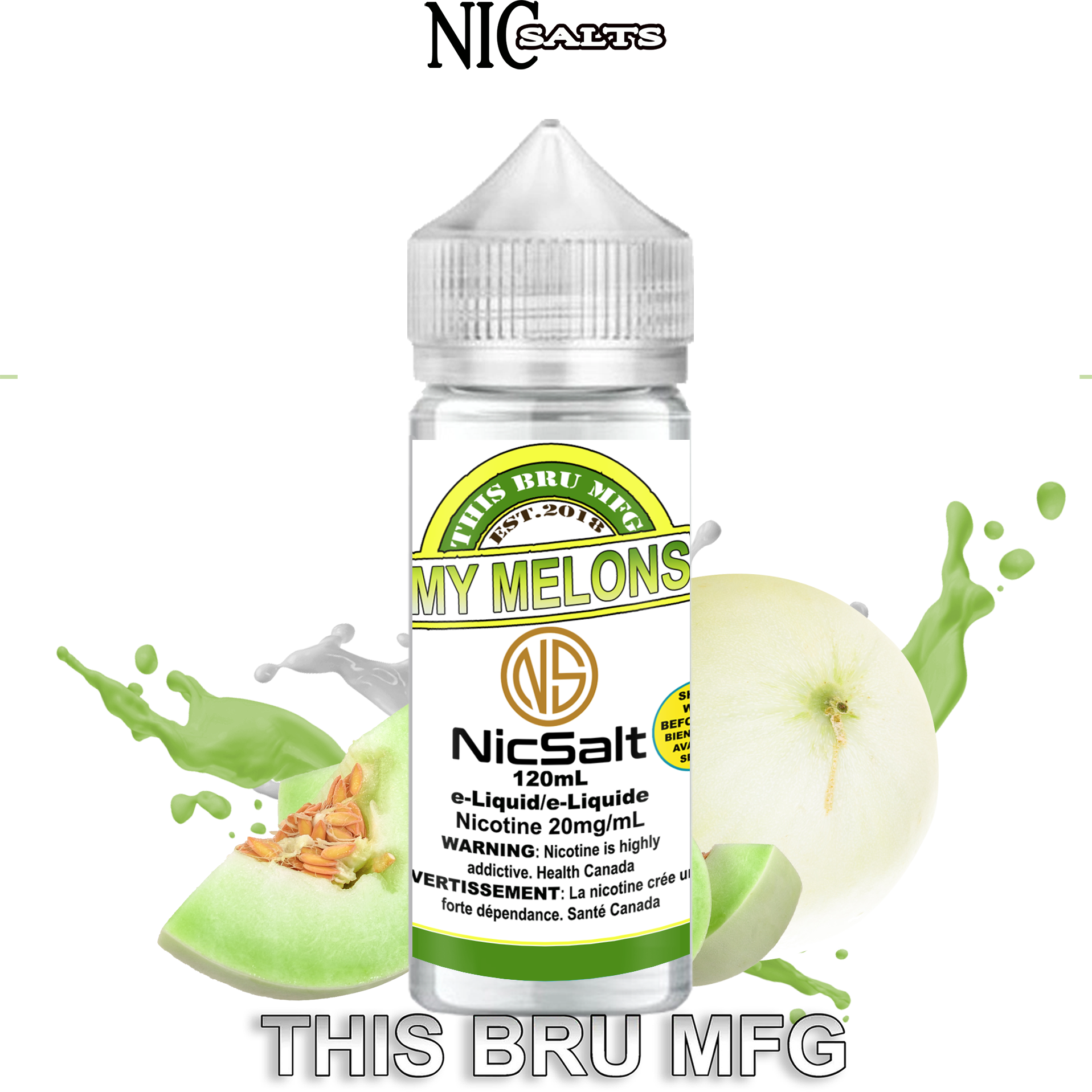 CUSTOM THIS BRU MFG SALT - MY MELONS 120ML