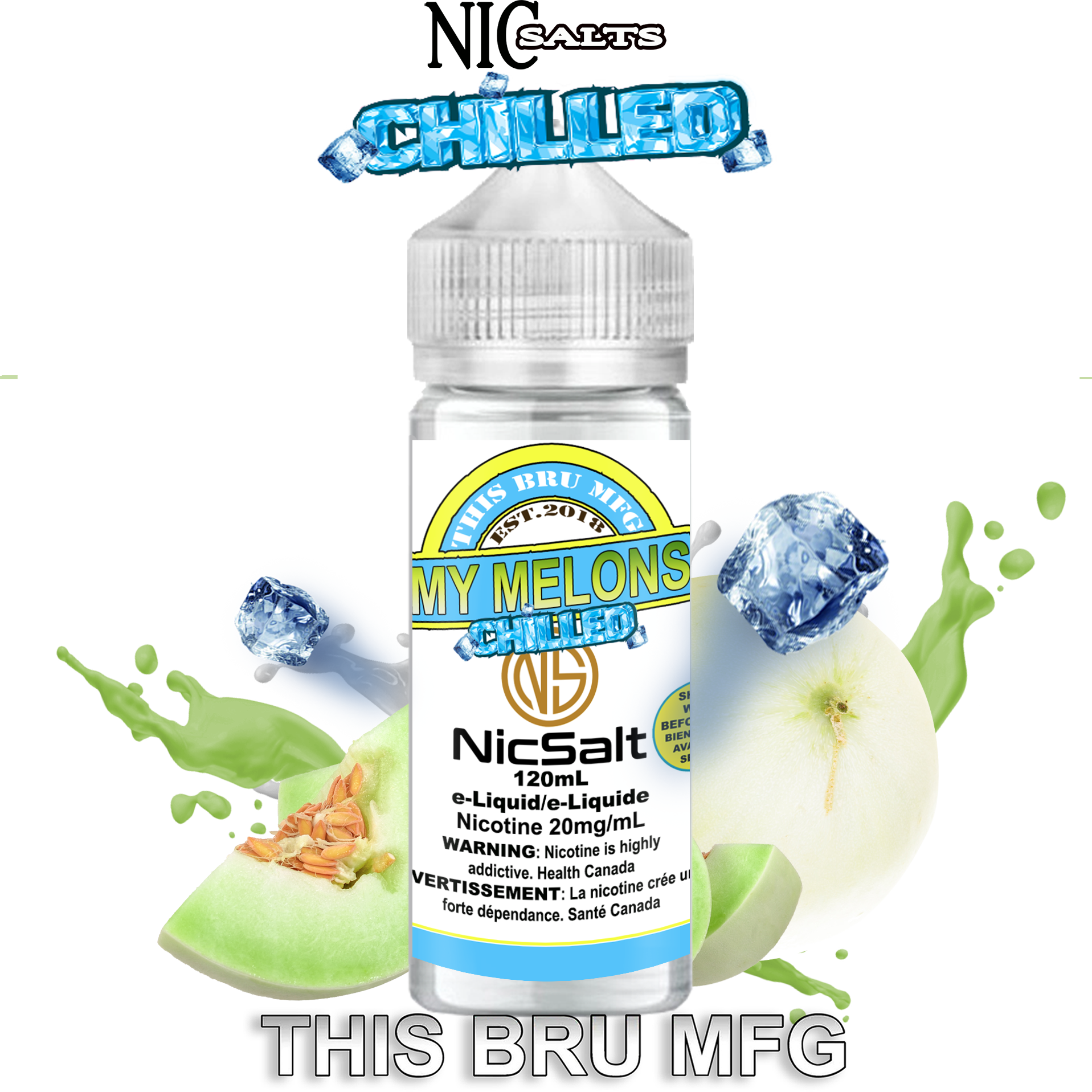 CUSTOM THIS BRU MFG SALT - MY MELONS CHILLED 120ML