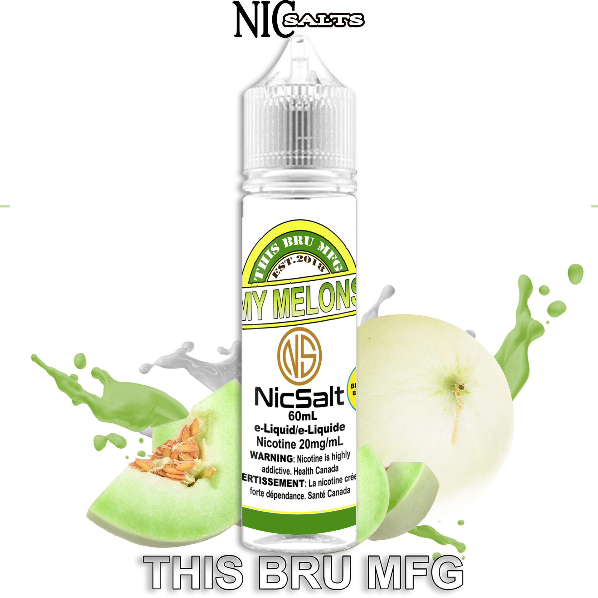 CUSTOM THIS BRU MFG SALT - MY MELONS 60ML