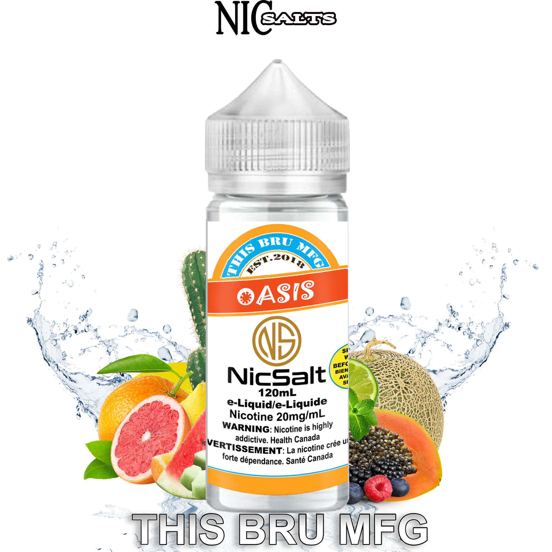 CUSTOM THIS BRU MFG SALT - OASIS 120ML