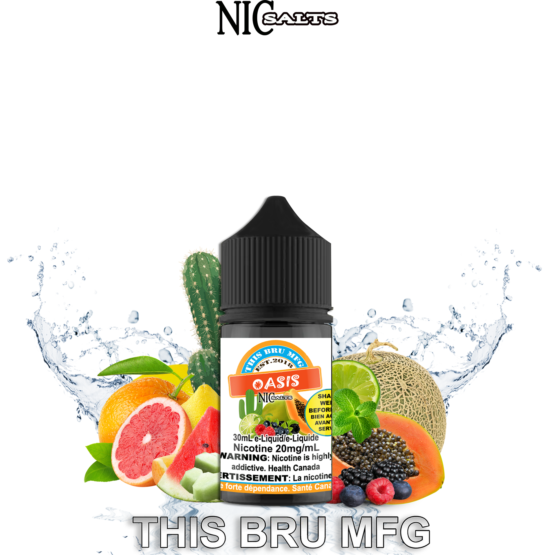 CUSTOM THIS BRU MFG SALT - OASIS 30ML