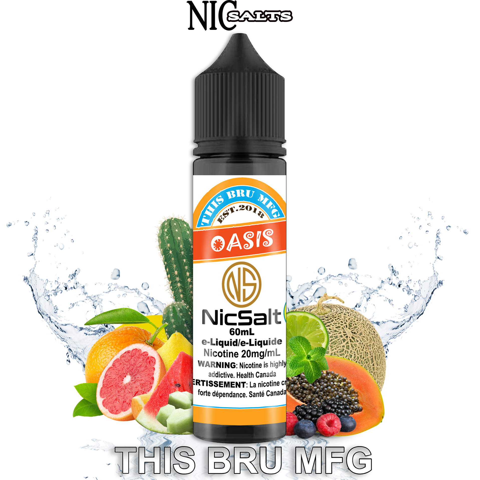 CUSTOM THIS BRU MFG SALT - OASIS 60ML