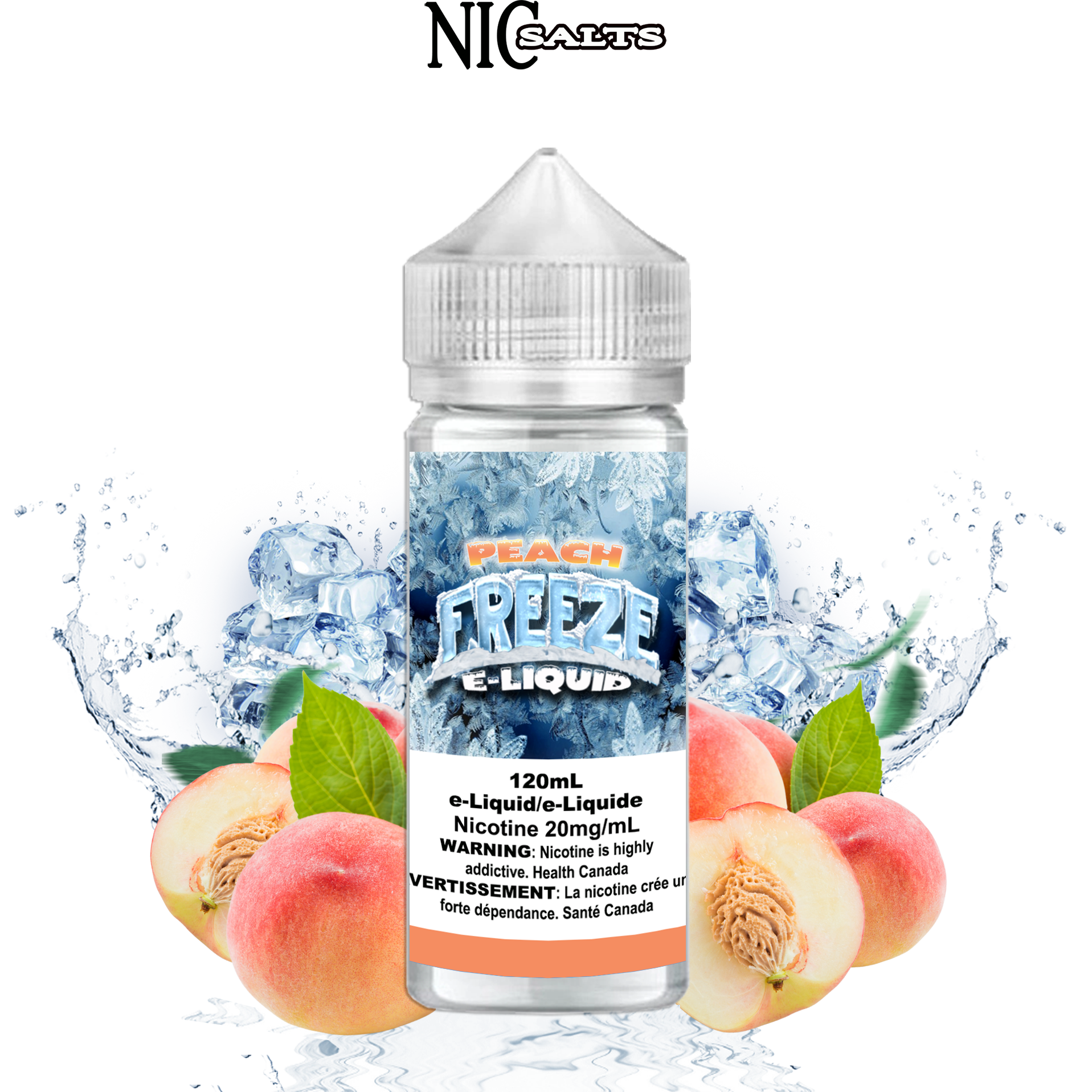 CUSTOM FREEZE SALT - PEACH 120ML