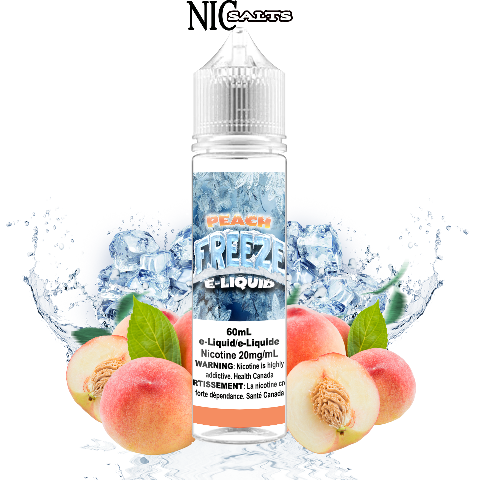 CUSTOM FREEZE SALT - PEACH 60ML