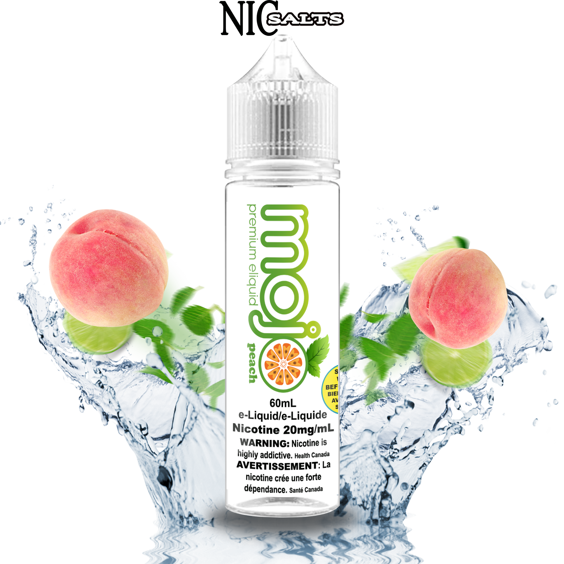 CUSTOM MOJO SALT - PEACH 60ML