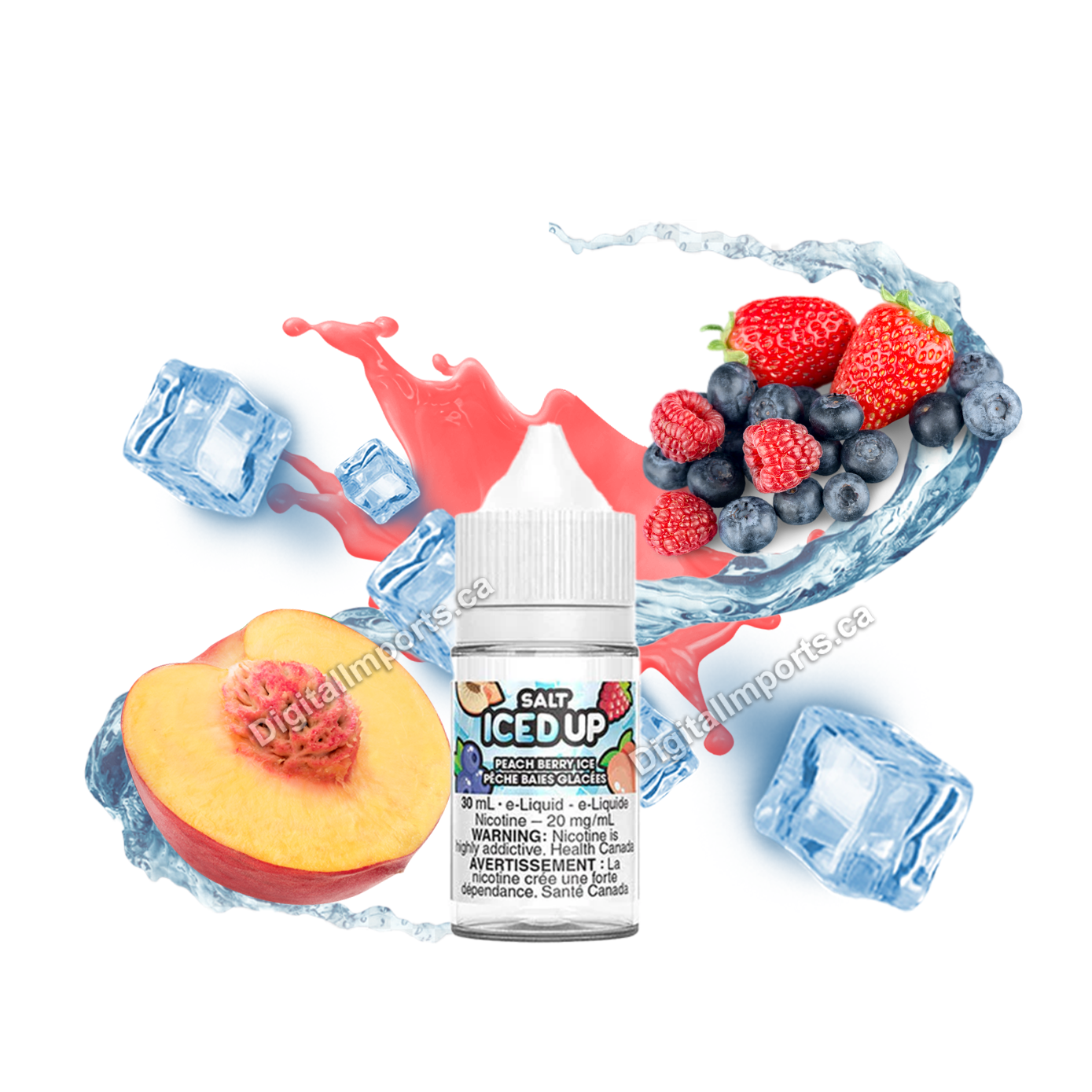 [BC/SK/NL/NS] ICED UP SALT - PEACH BERRY ICE