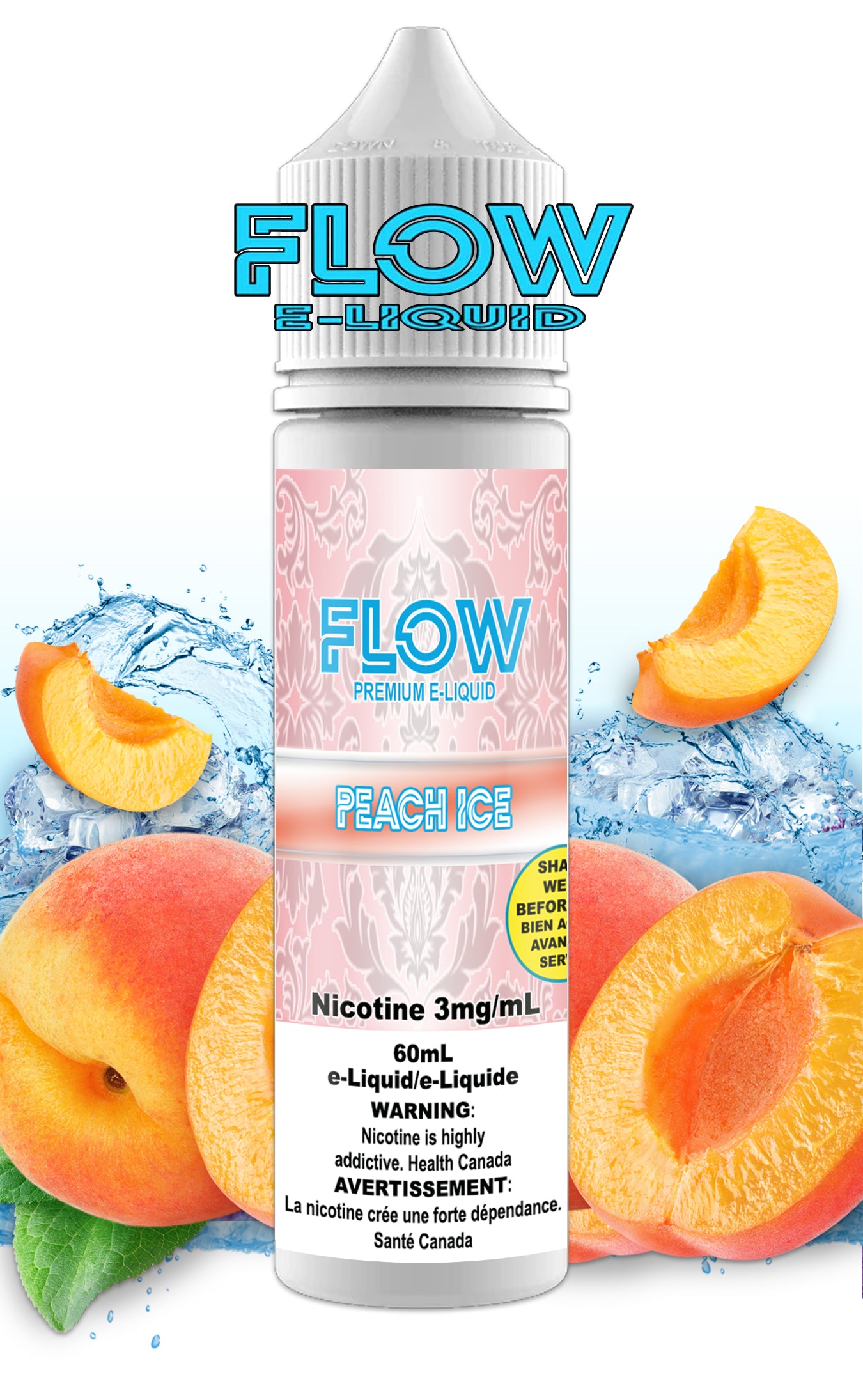 FLOW E-LIQUID - PEACH ICE