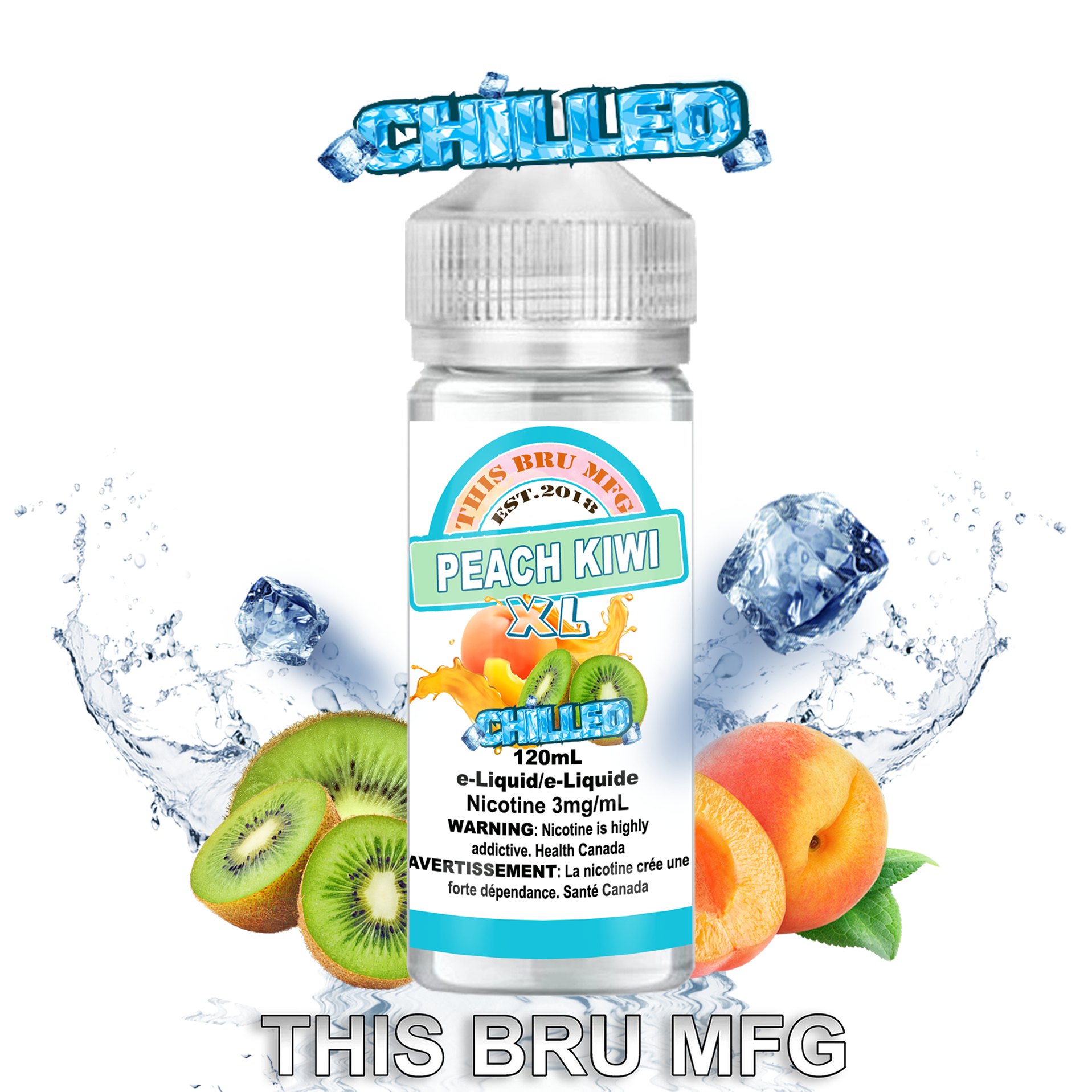 CUSTOM THIS BRU MFG - PEACH KIWI CHILLED 120ML