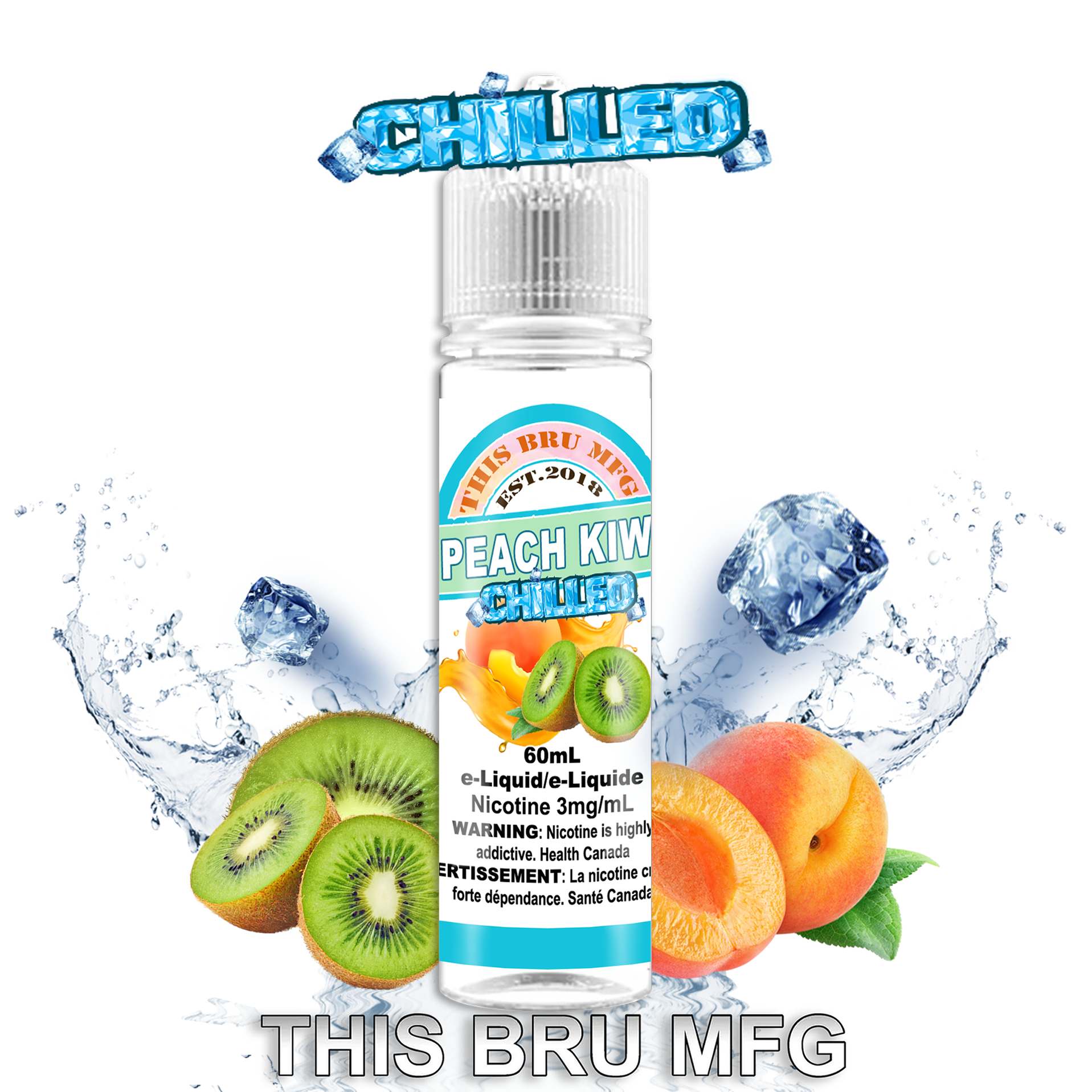 CUSTOM THIS BRU MFG - PEACH KIWI CHILLED 60ML